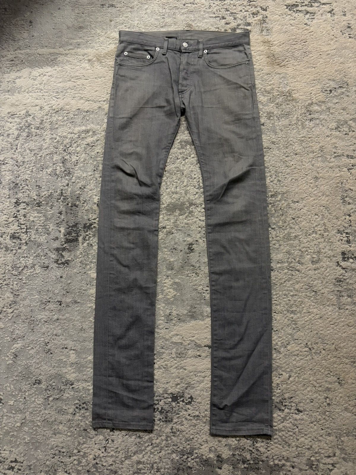 Dior SS08 Dior Homme by Kris Van Assche Grey Denim Size US 29 - 1 Thumbnail
