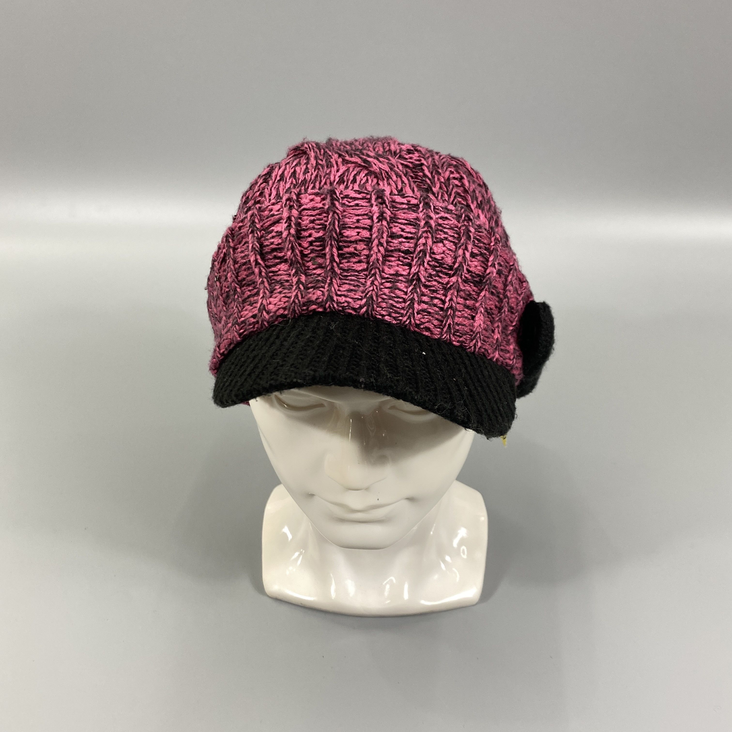 Japanese Brand Knitted Beanie Hats With Brim And Pom Pom -BN951 Size ONE SIZE - 5 Thumbnail
