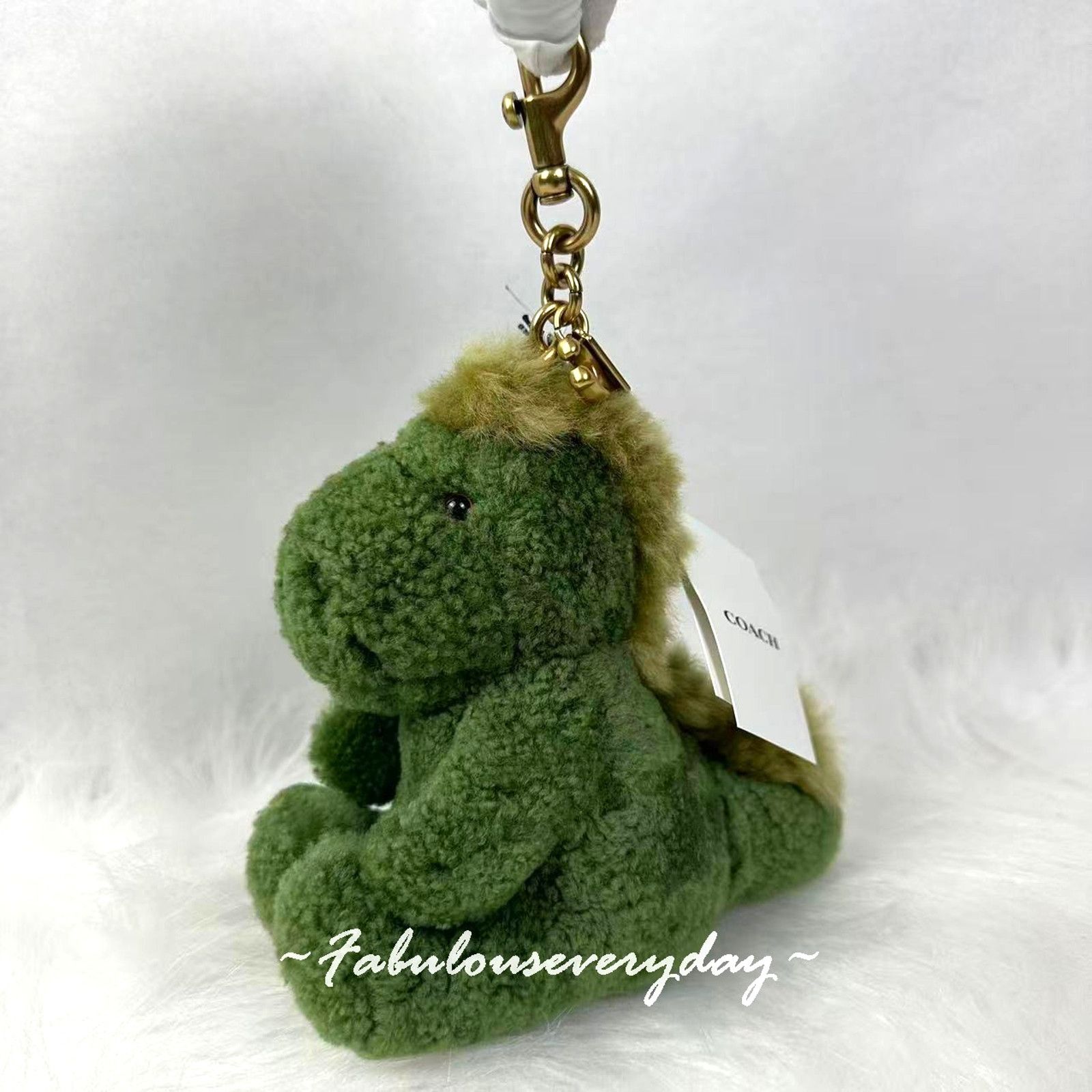 Coach Coach Little Rexy Bag Charm in Shearling/Brass/Multi CCR22 Size ONE SIZE - 1 Thumbnail