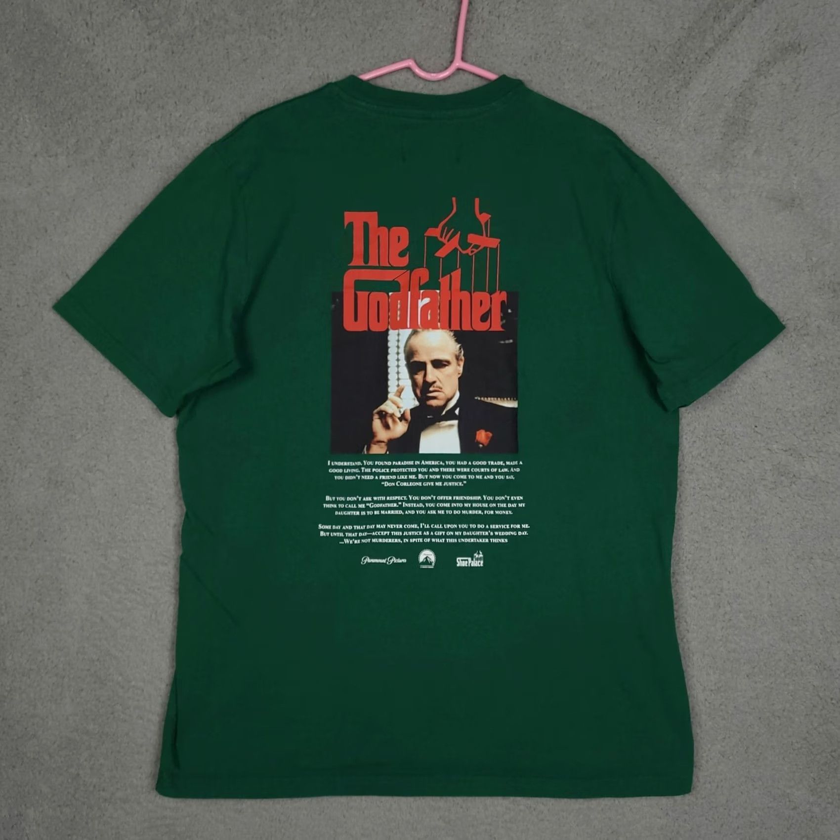 Vintage Paramount The Godfather Shirt Unisex Adults XL Green Short Sleeve Tee Crew Neck Logo Jersey Cotton Size US 36 / EU 52 - 6 Thumbnail