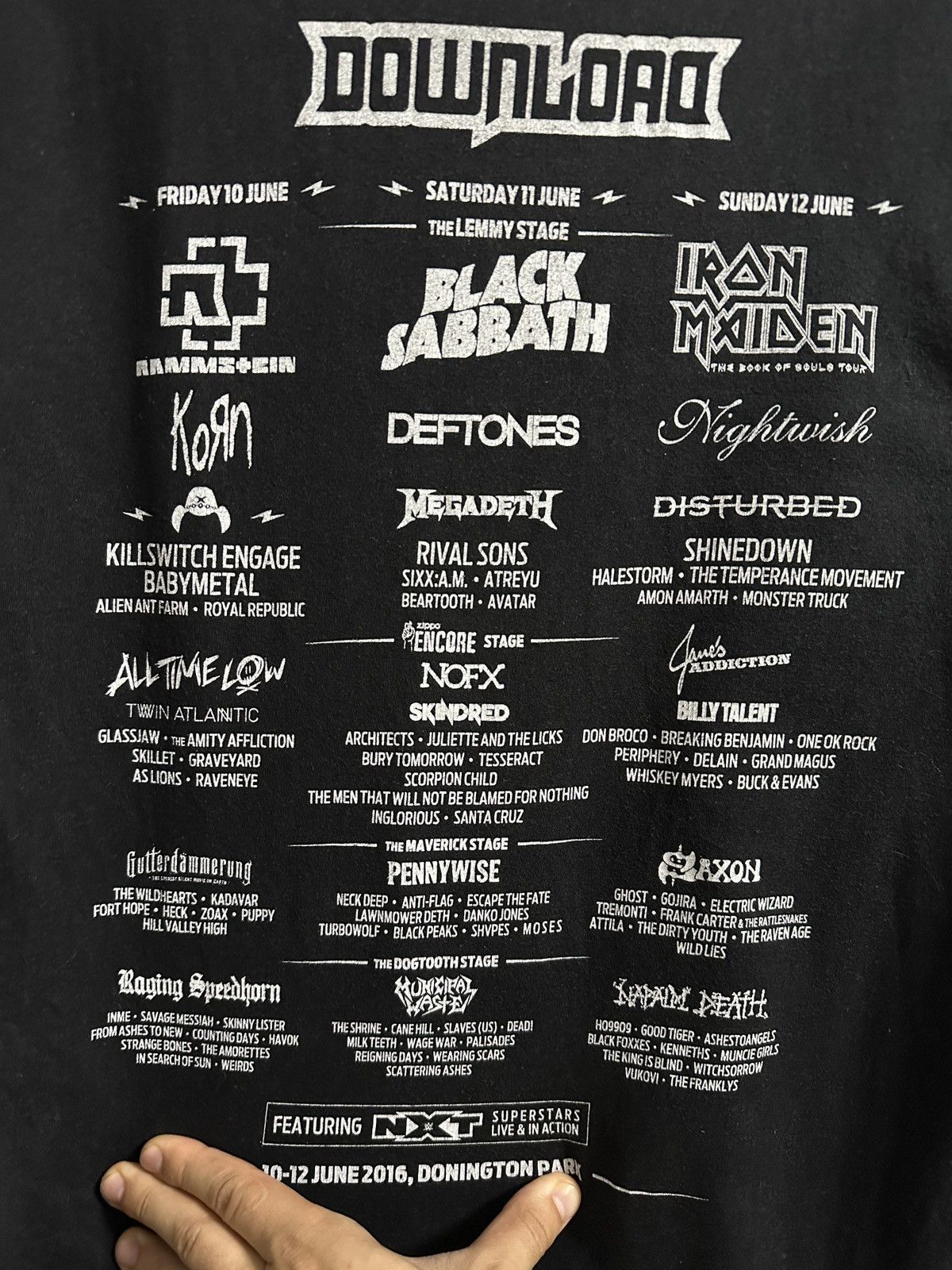 Band Tees Rare Vintage T-Shirt Festival Download 2016 NXT Size US L / EU 52-54 / 3 - 4 Thumbnail