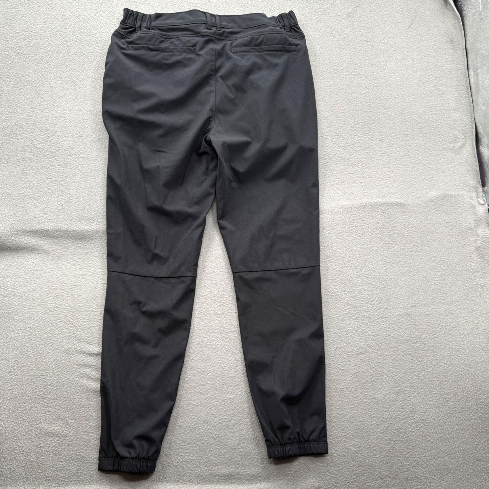 Cuts Cuts Jogger Pants Mens Large L 32x28 Black Slim Fit Cuffed Pockets zipper Elastic Waist Business Casual Size US 33 - 2 Thumbnail