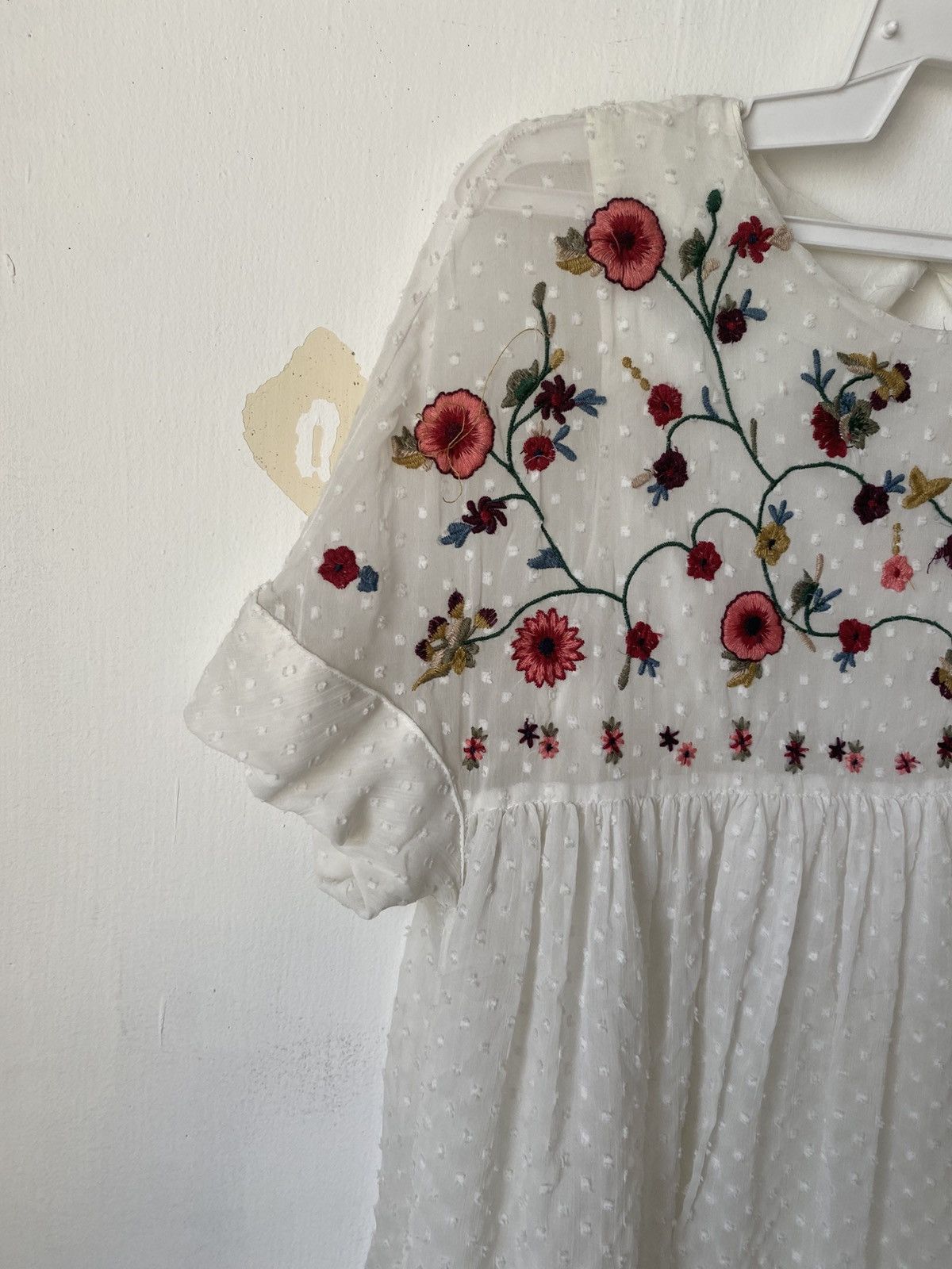 Zara Zara Trafuluc Collection Embroided Lace Flower Mini Dress Size M / US 6-8 / IT 42-44 - 3 Thumbnail