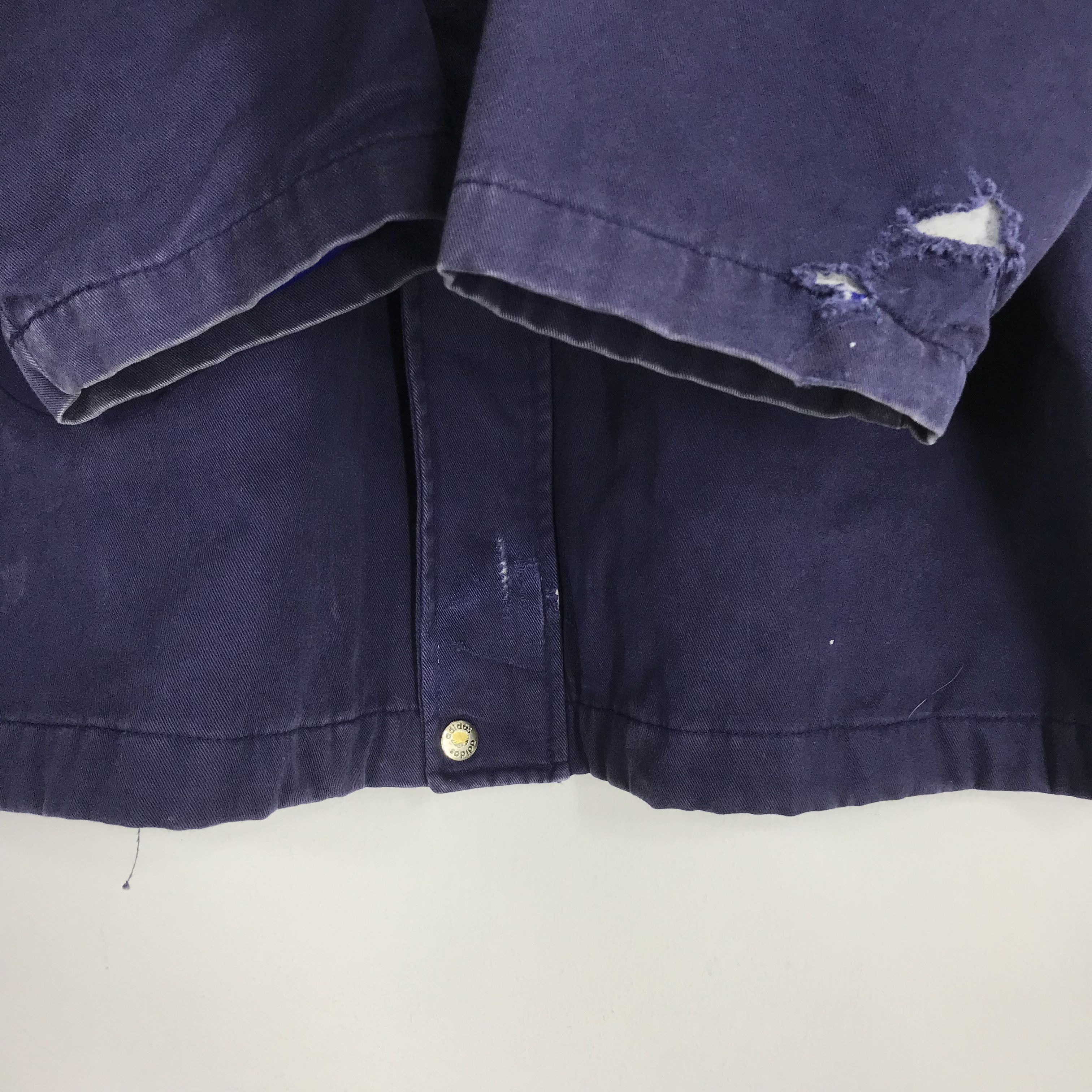 Adidas Vintage Adidas Trefoil Denim Jeans Big Logo Adidas Jacket Size US L / EU 52-54 / 3 - 7 Thumbnail