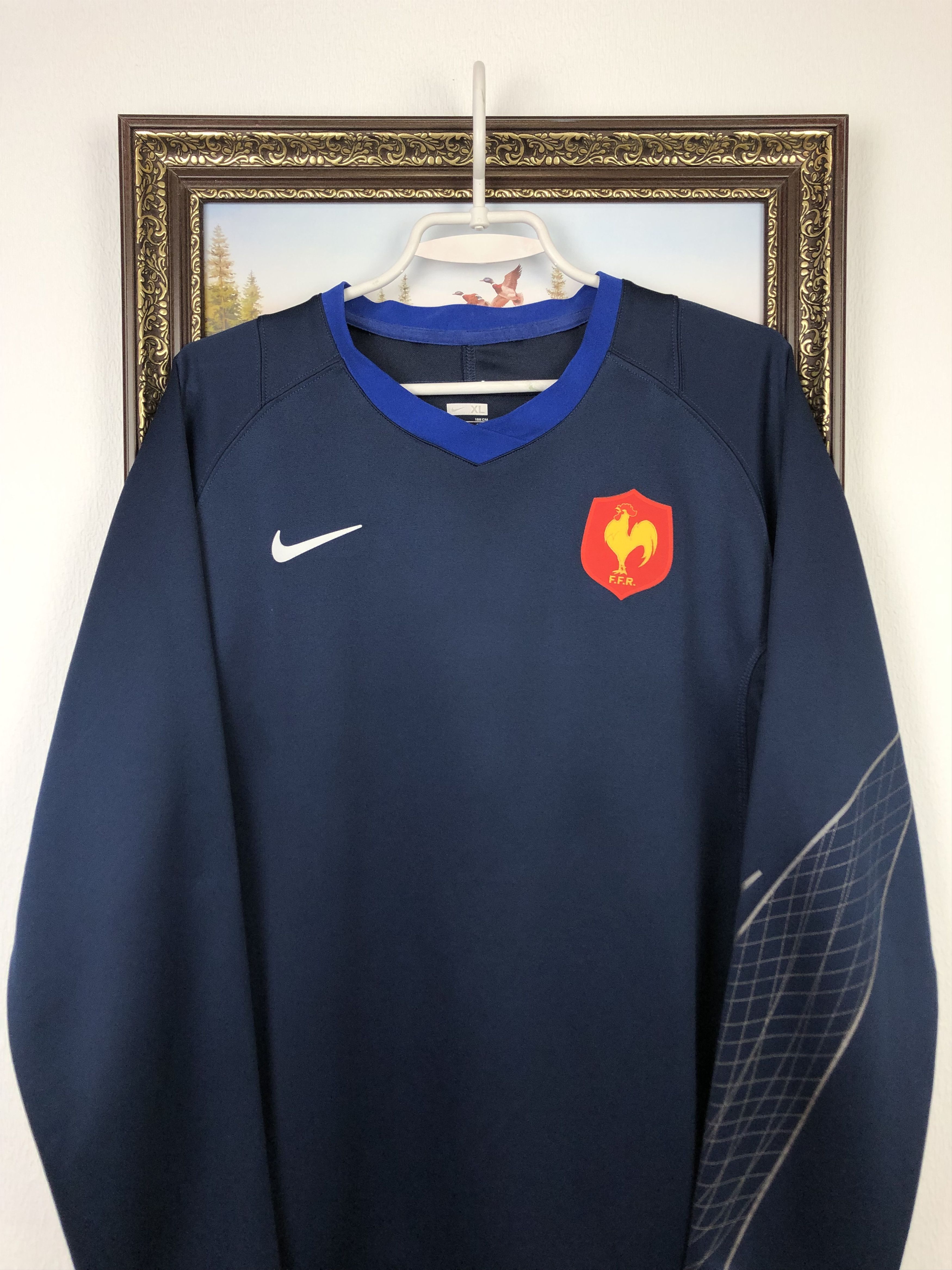 Nike Vintage Nike France Rugby Train Sweatshirt Jersey Track Top Size US XL / EU 56 / 4 - 2 Thumbnail