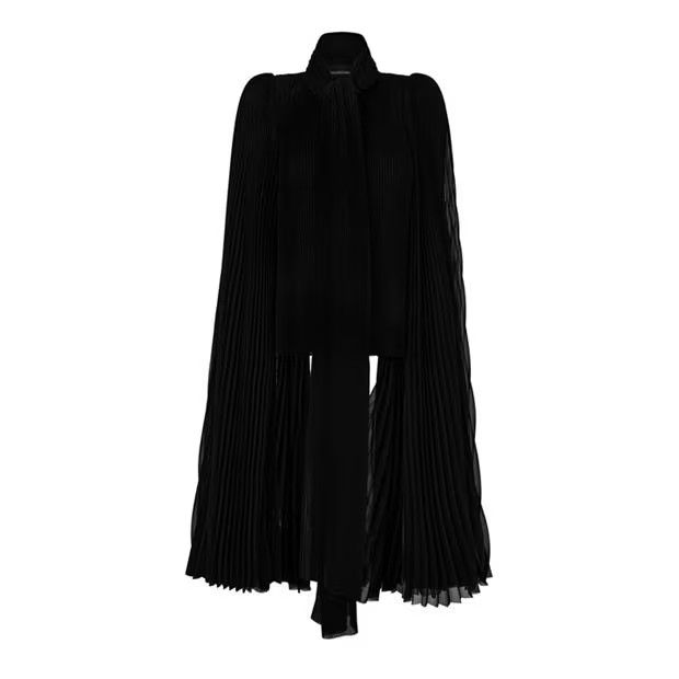 Balenciaga o1g2r1mq0924 Scarf Blouses in Black Size XXS / US 00 / IT 34 - 3 Thumbnail