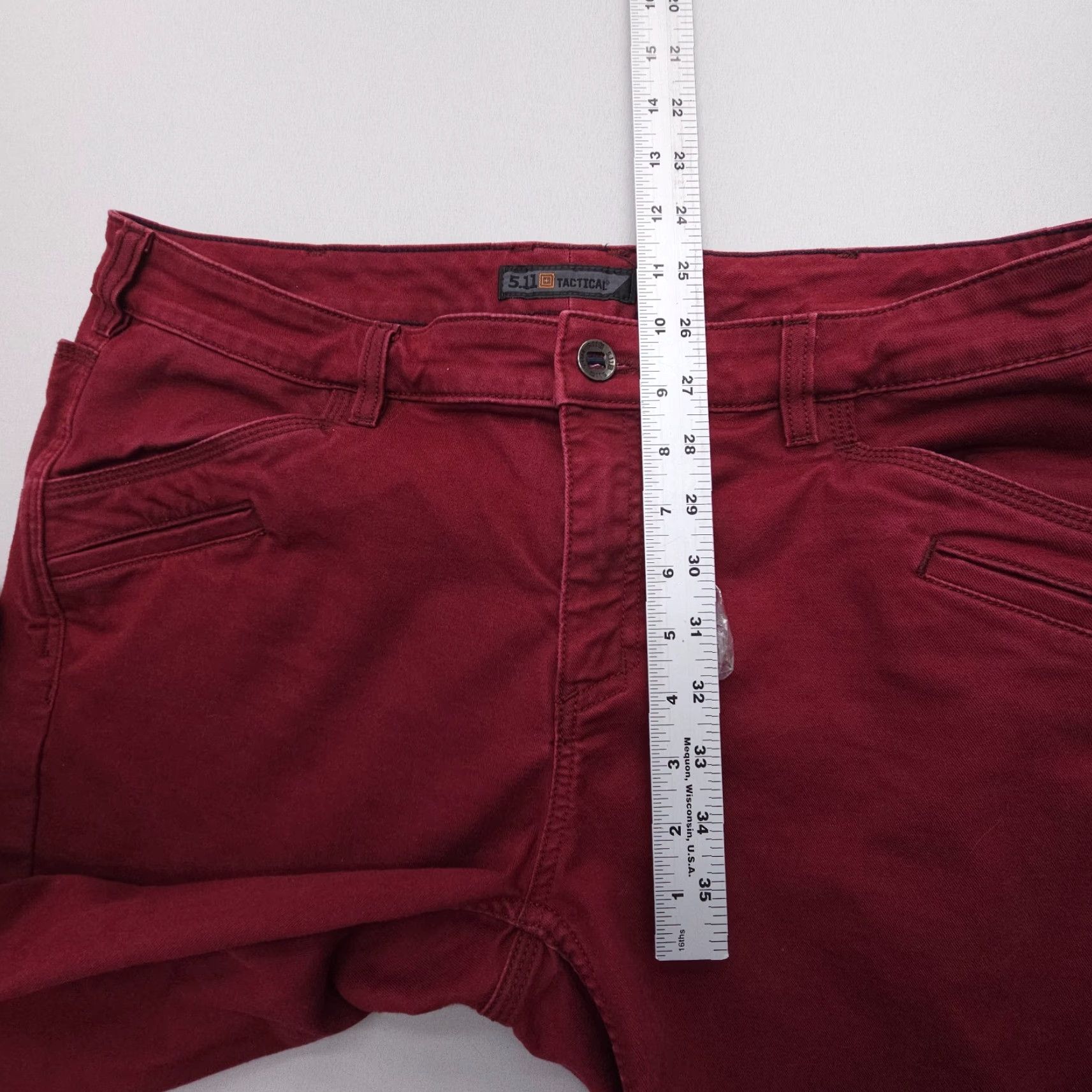 Vintage 5.11 Tactical Defender Flex Pants Women Slim Chino 16 Red 29" Inseam Casual Workwear Womens Size 38" / US 16 / IT 52 - 5 Thumbnail