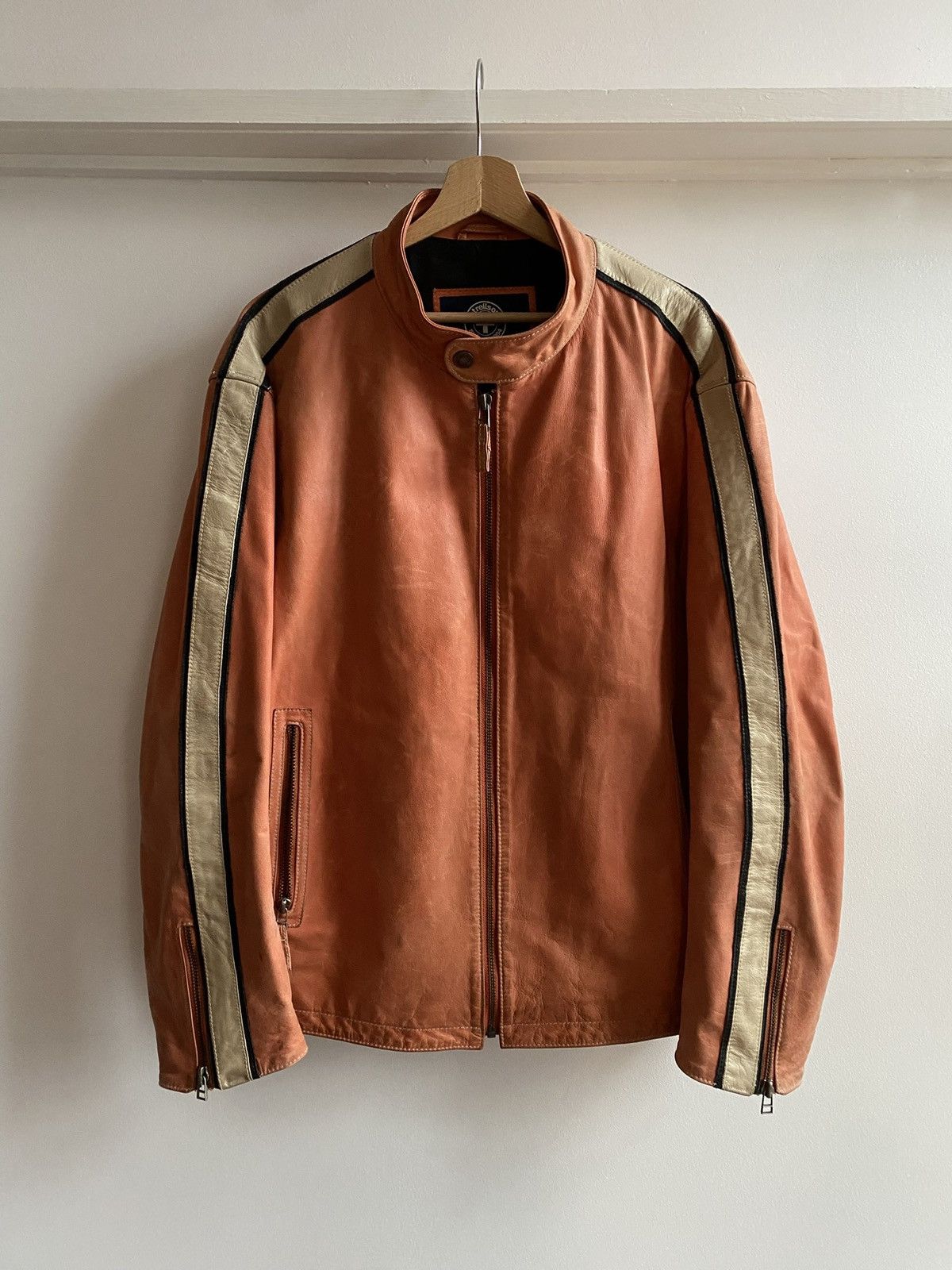 Strellson × Vintage Strellson Vintage Leather Biker Jacket Size US XL / EU 56 / 4 - 1 Thumbnail