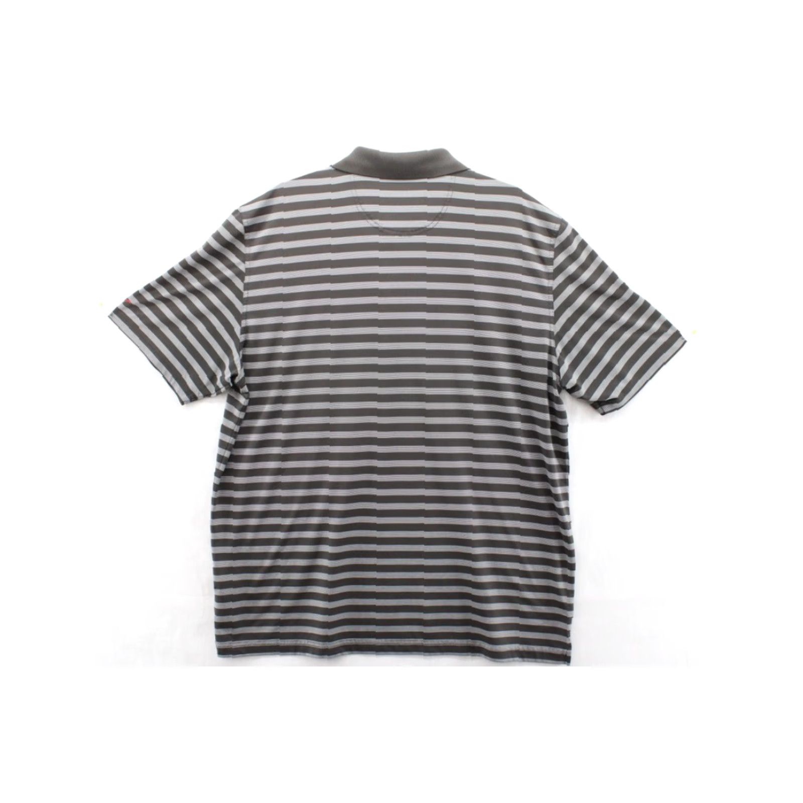 Vintage Greg Norman Polo Shirt Men's 2XL Black Gray Stripes Play Dry Golf Performance Shirt Size US XXL / EU 58 / 5 - 6 Thumbnail
