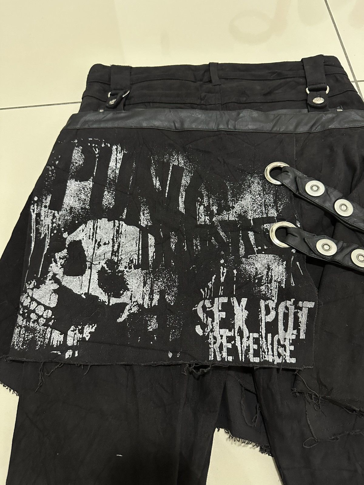 Japanese Brand Sex Pot Revenge Punk Pant Design Bondage Style Attc Skirt Size US 30 / EU 46 - 5 Thumbnail