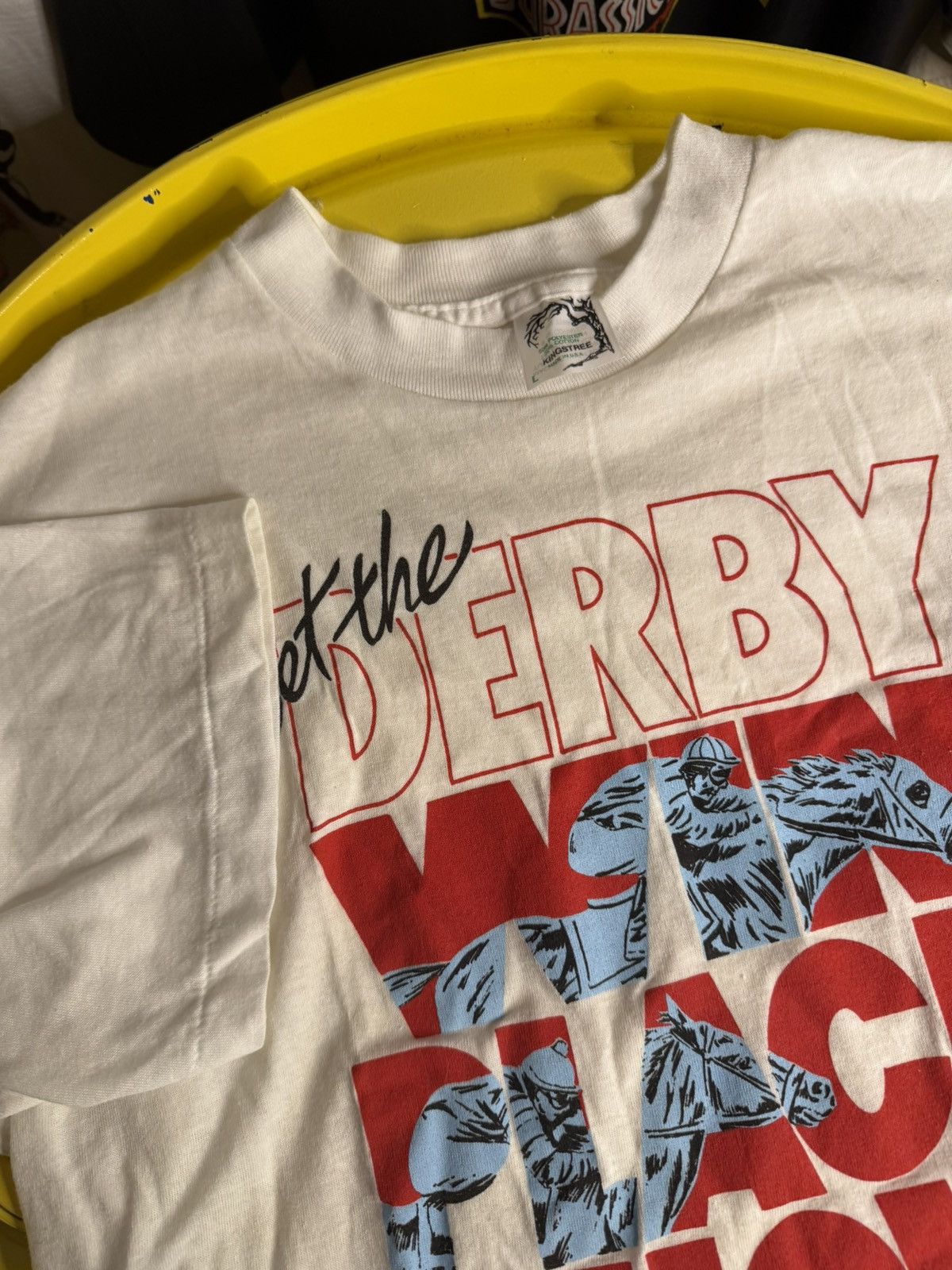 Vintage 1970s Derby T-shirt single stitch Size US M / EU 48-50 / 2 - 2 Thumbnail