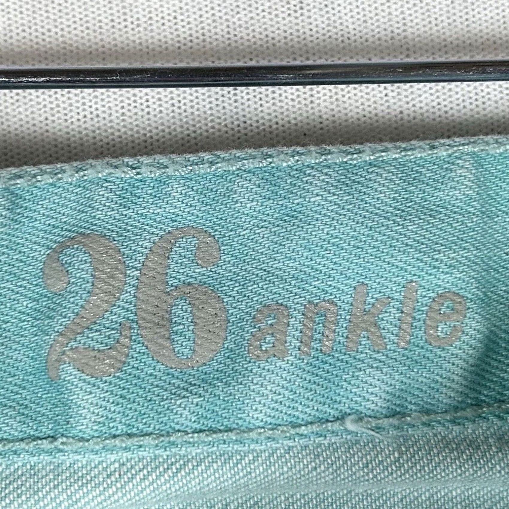 J.Crew J. Crew Toothpick Ankle Jeans Womens 26 Mint Green Mid Rise Stretch Denim Size 26" / US 2 / IT 38 - 4 Thumbnail