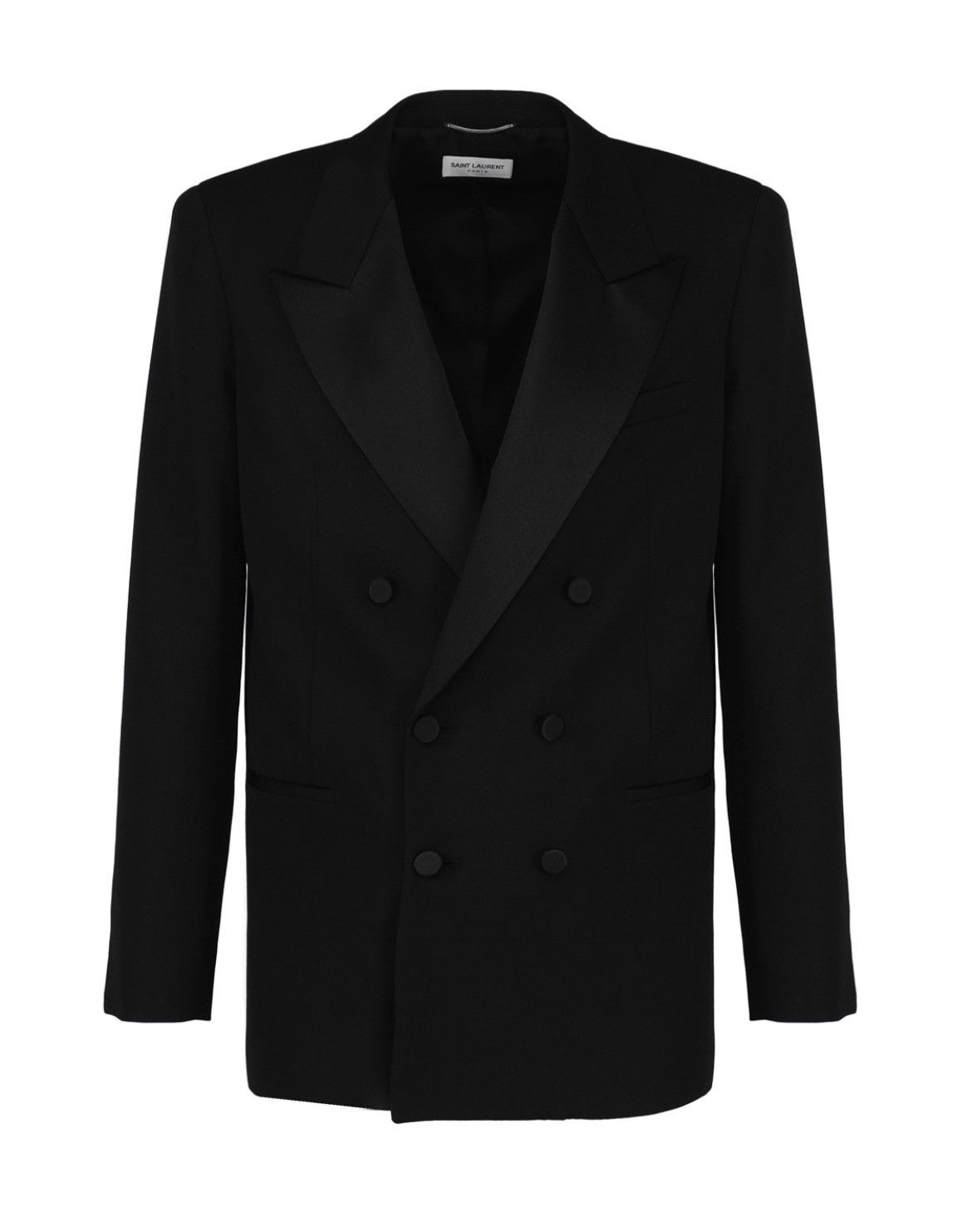 Saint Laurent Paris FW22 Satin Lapel Double-Breasted Jacket sz52 Size 52S - 7 Thumbnail