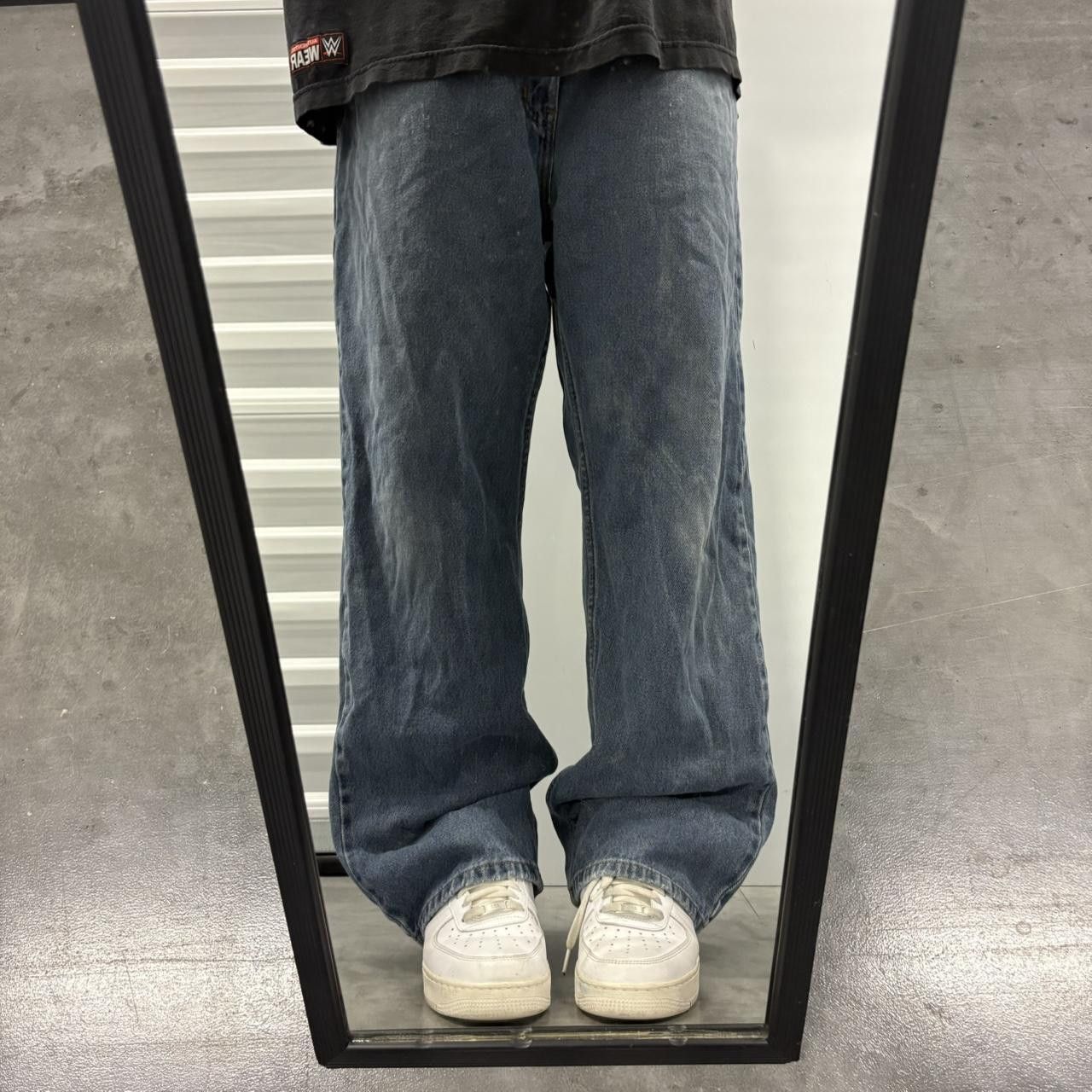 Vintage Crazy Vintage Y2K/2000s Super Baggy Streetwear Skater Medium Blue Wash Denim Jeans! Size US 38 / EU 54 - 1 Thumbnail