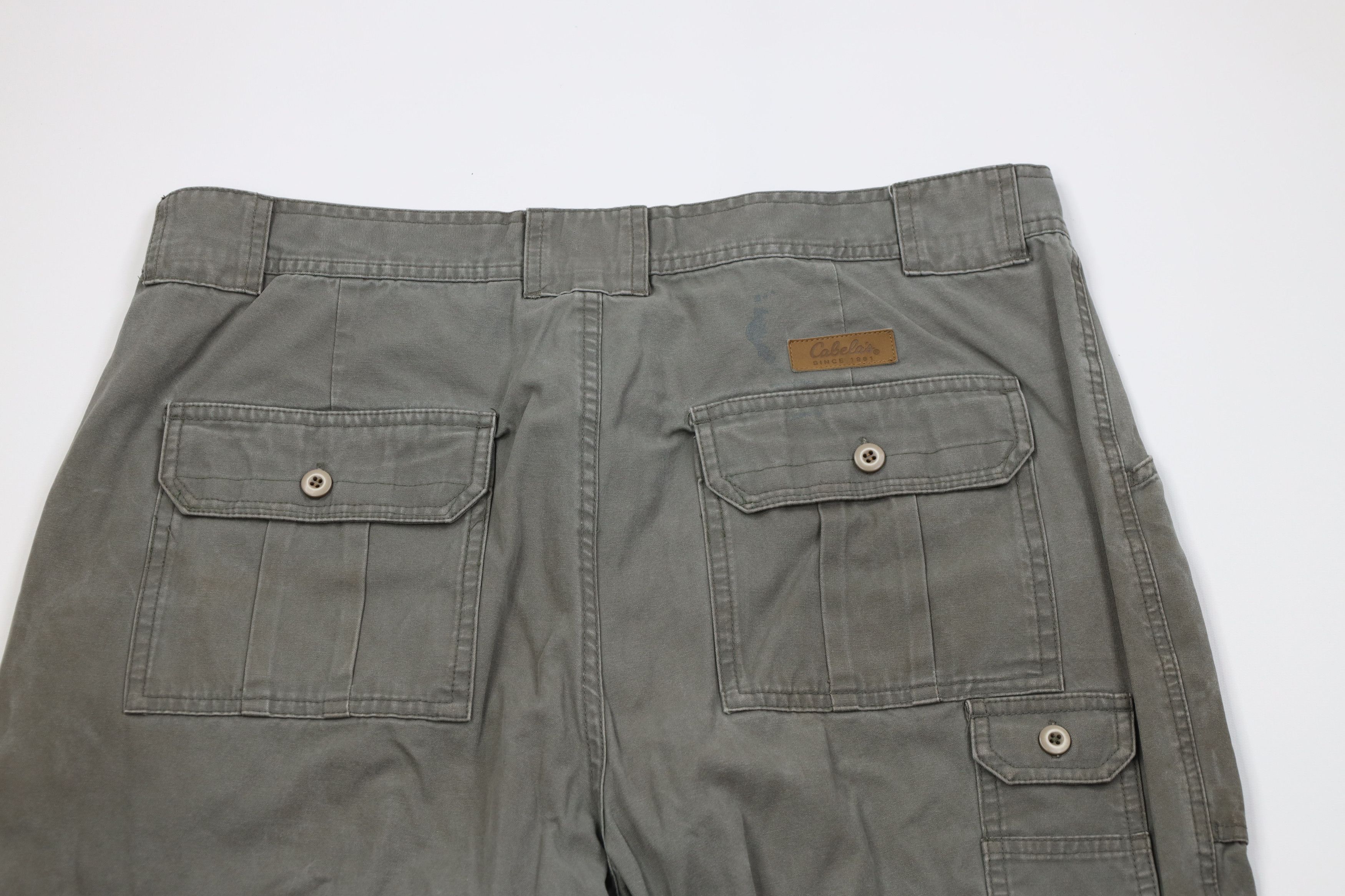 Cabelas Vintage Cabelas Baggy Wide Leg Cargo Pants Green Cotton Size US 38 / EU 54 - 12 Thumbnail