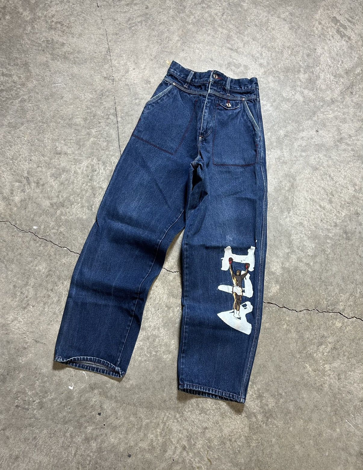 Fubu × Vintage Vintage Fubu skater jeans dark wash Muhammad Ali Size US 30 / EU 46 - 2 Thumbnail
