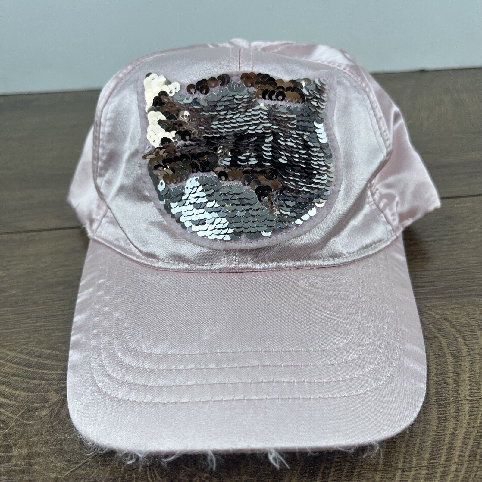 Other Cat Face Hat Glitter Hat Pink Cap Adjustable Pink Adult Size Size ONE SIZE - 4 Thumbnail