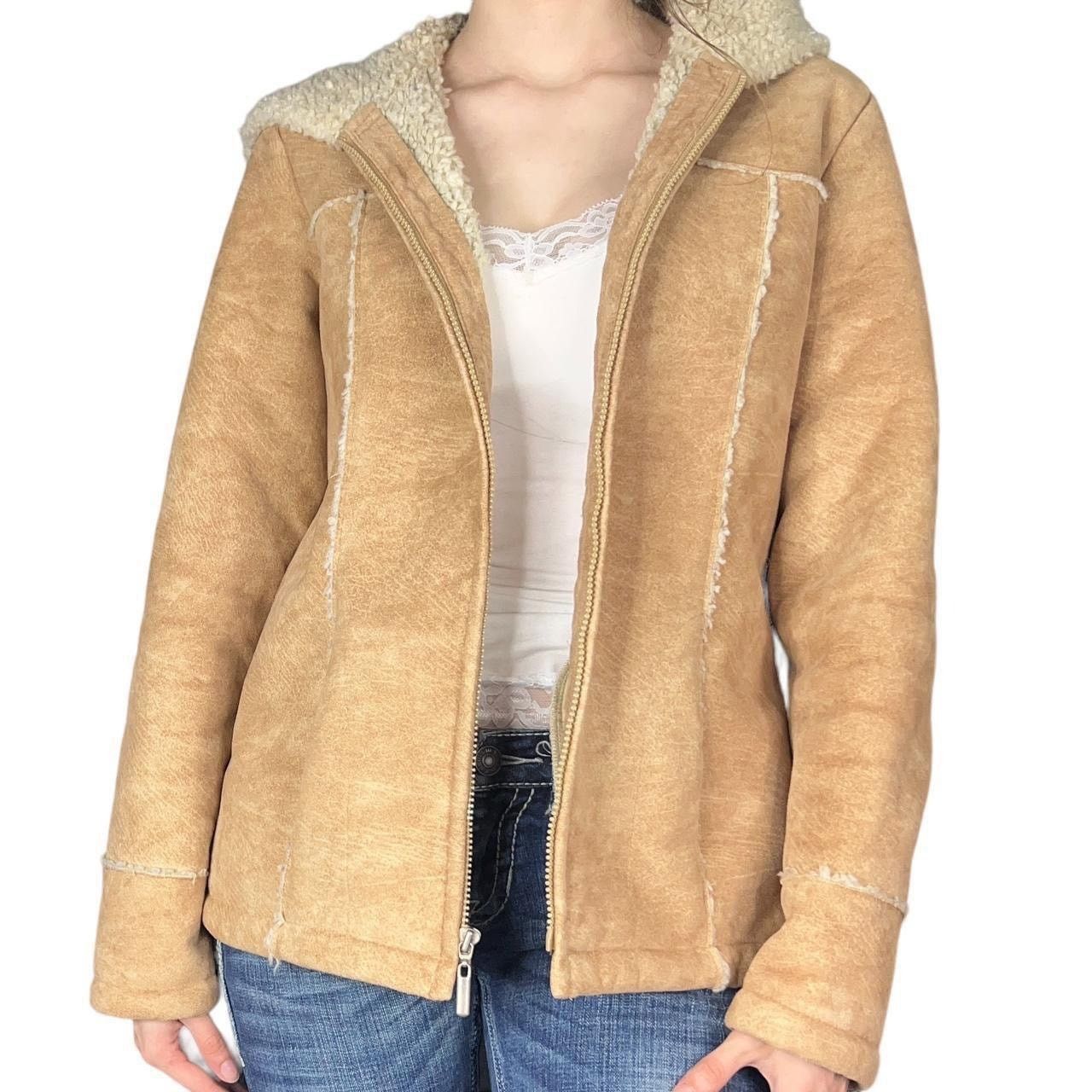 Vintage Y2K Sherpa Lined Zip Front Afghan Coat Faux Suede Size Small Size S / US 4 / IT 40 - 2 Thumbnail