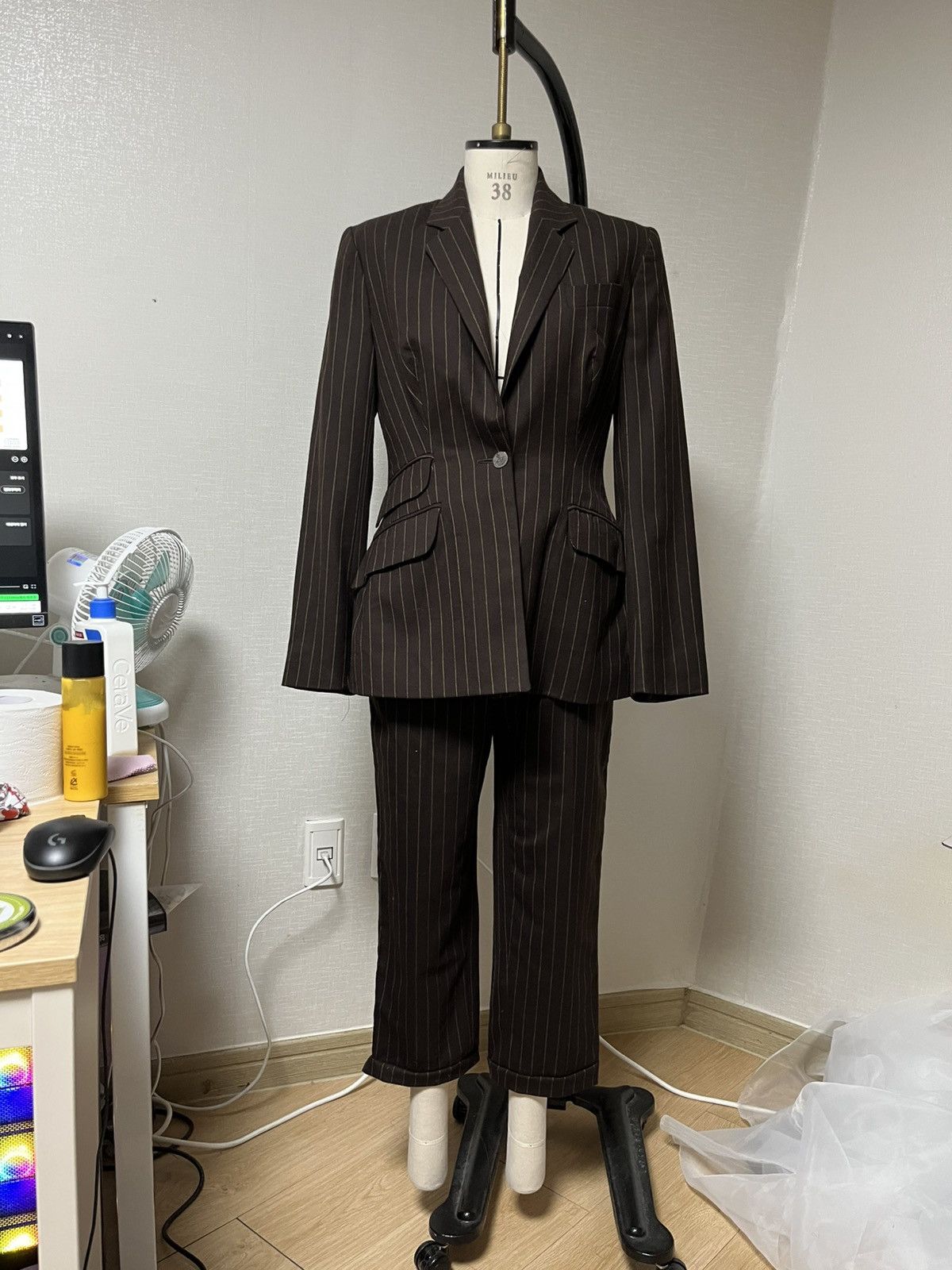 Vivienne Westwood 10 Vivienne Westwood vintage hourglass pinstripe pants Size 28" / US 6 / IT 42 - 11 Thumbnail
