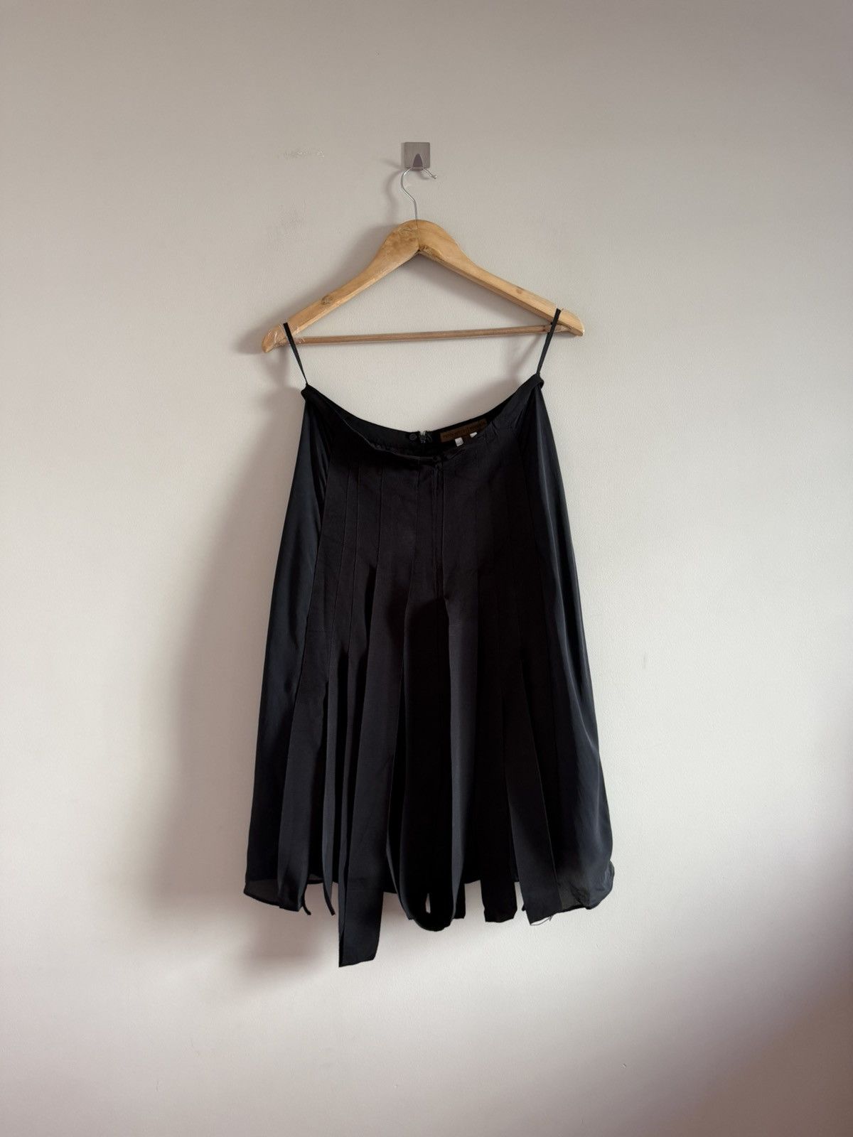Vintage Silk Asymmetric Panel Skirt Black Size 32" / US 10 / IT 46 - 1 Thumbnail