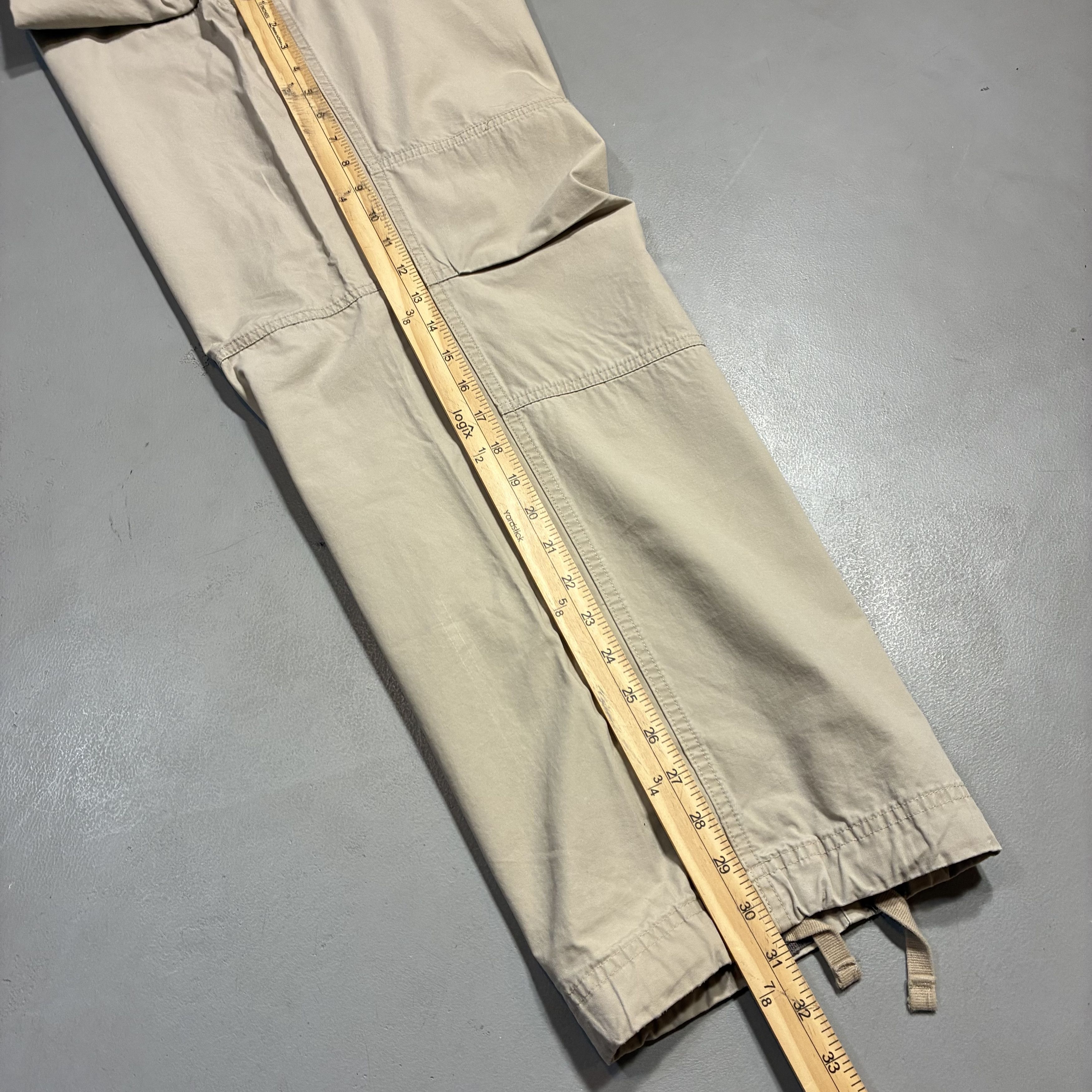 Gap Y2K Gap Loose Fit Baggy Khaki Cargo Pants Drawstring Size US 35 - 10 Thumbnail