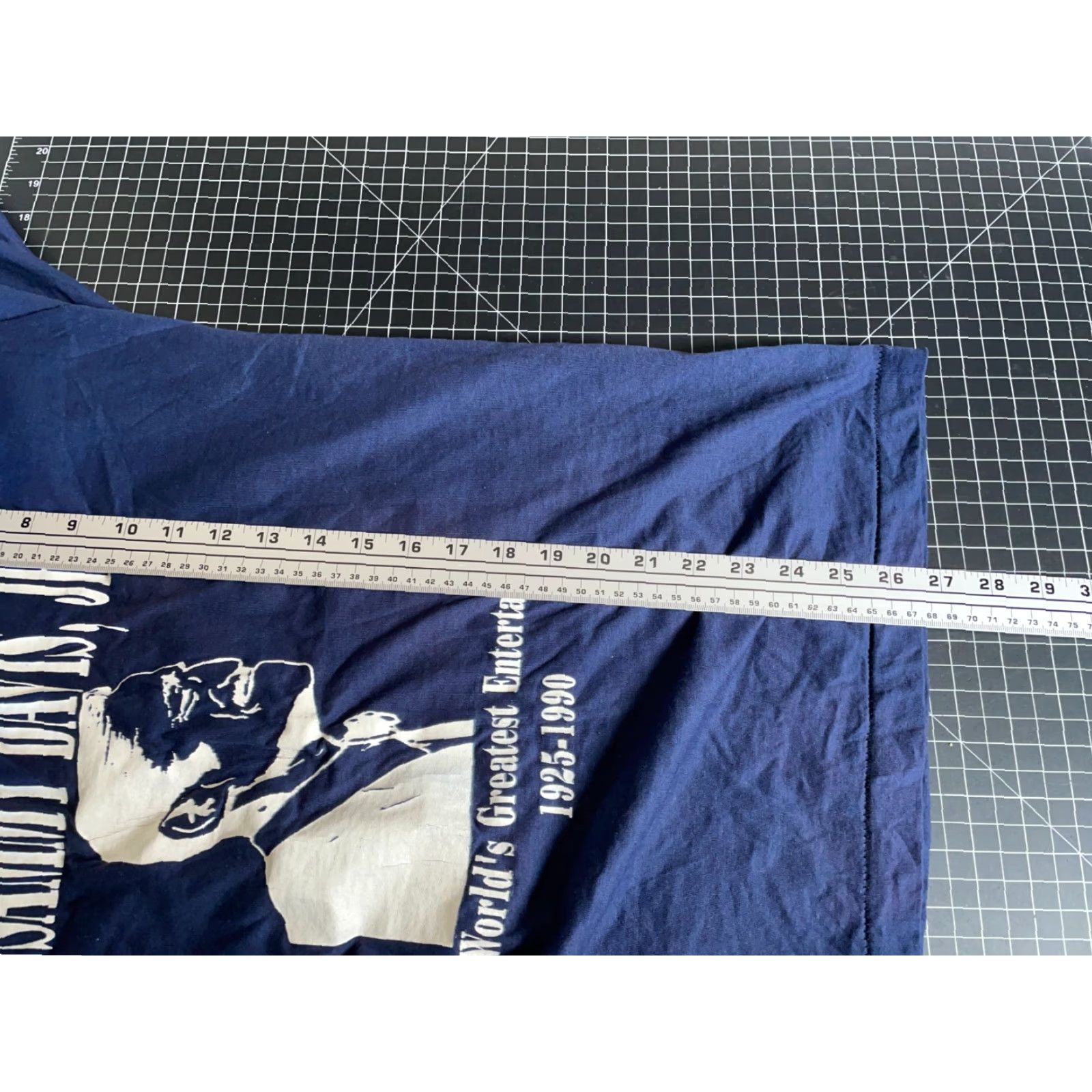 Vintage VINTAGE Screen Stars T-Shirt Adult Small 90s Sammy Davis Jr. Memorial Blue Graphic Print Short Sleeve Crew Neck Jersey 50/50 Cotton/Polyester Mens Size US S / EU 44-46 / 1 - 7 Thumbnail