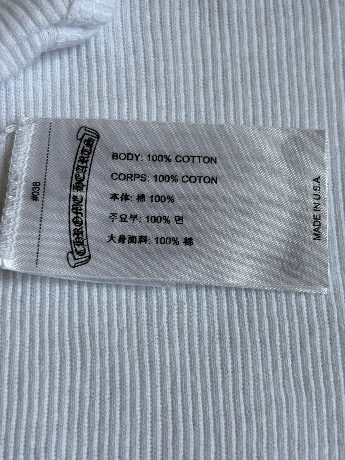 Chrome Hearts Chrome Hearts White Scroll Tank Top Size US L / EU 52-54 / 3 - 7 Thumbnail