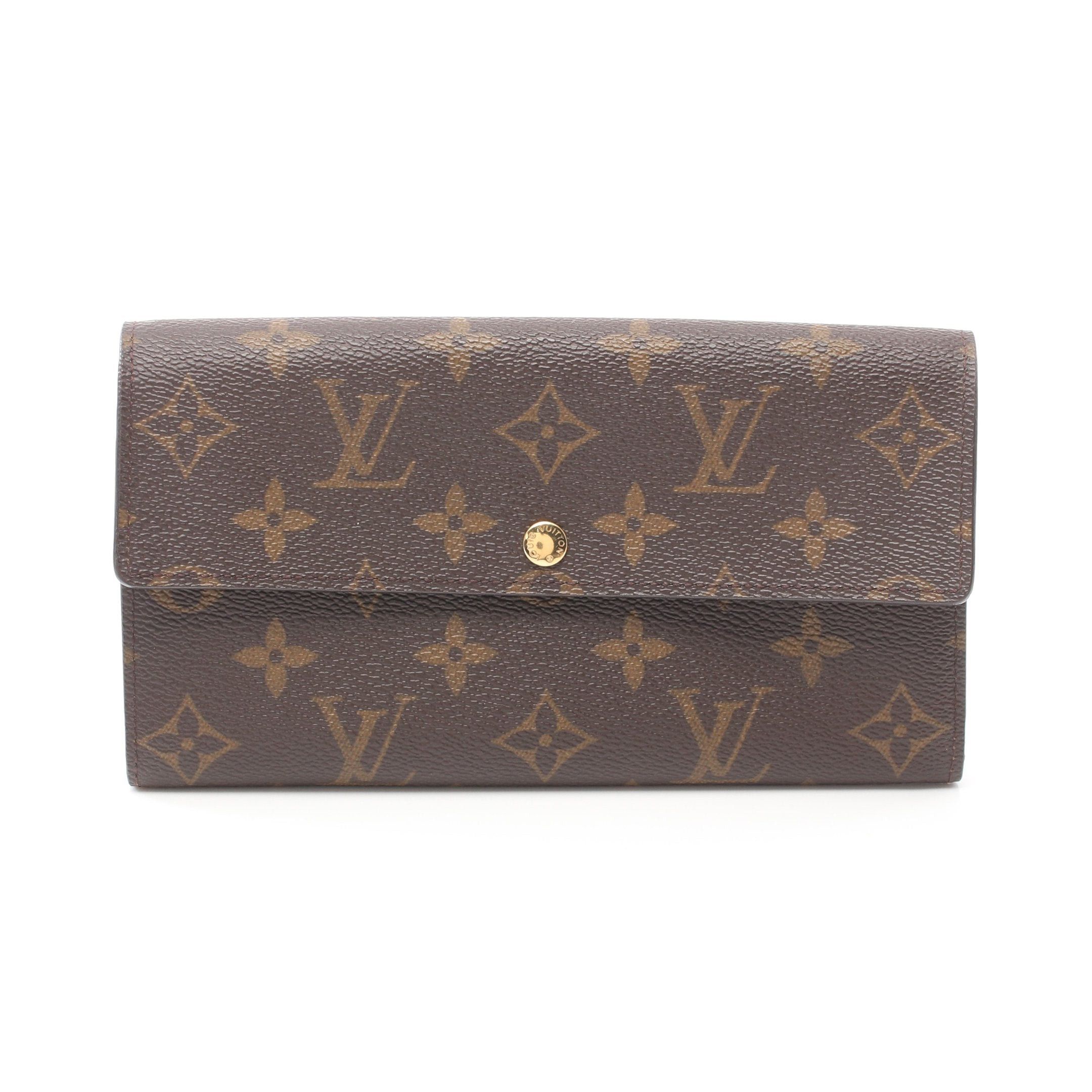 Louis Vuitton Louis Vuitton Pochette Porte-Monnaie Credit Monogram Bi-Fold Long Wallet Leather Brown Size ONE SIZE - 1 Thumbnail