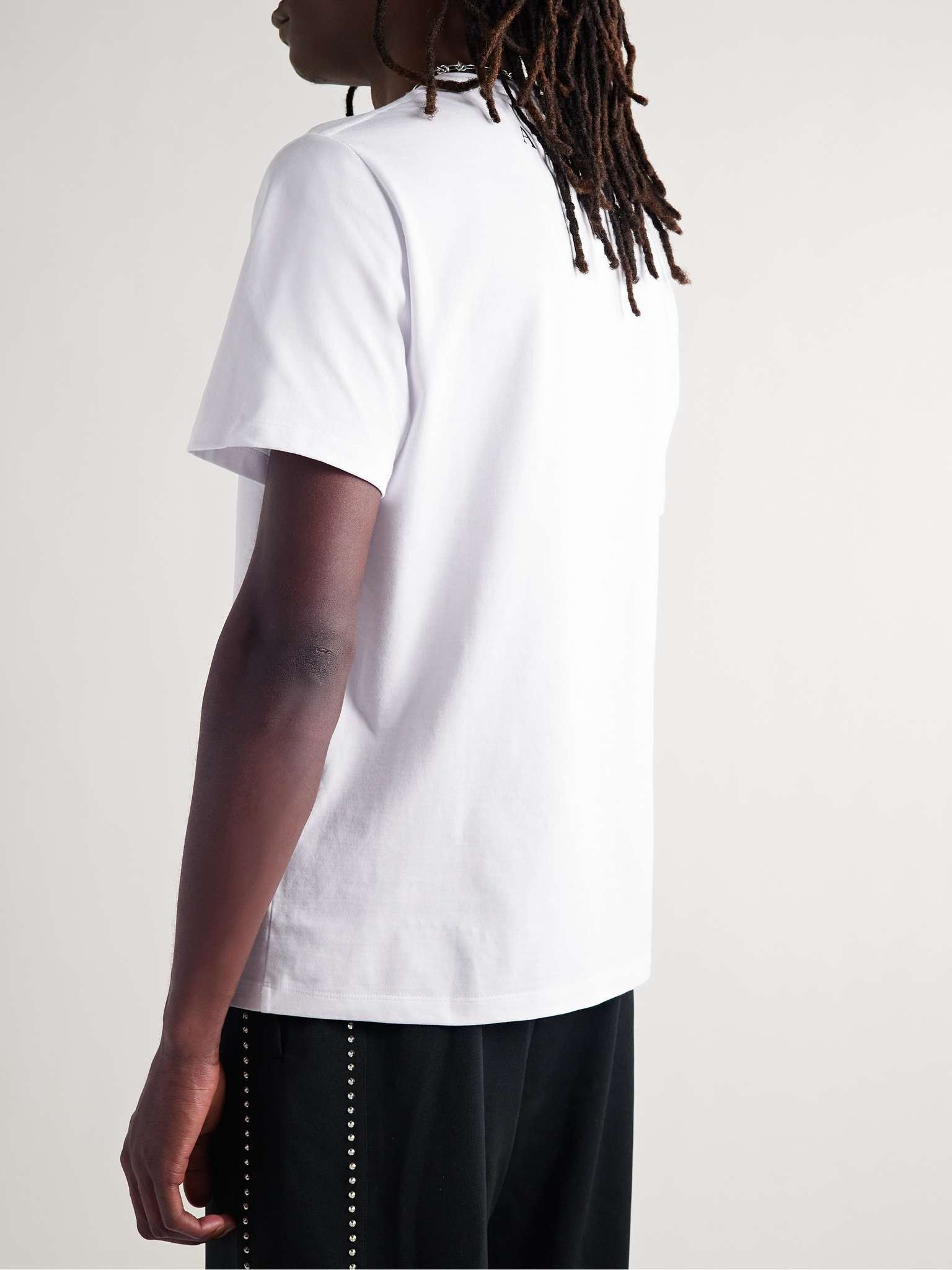 Amiri o1s1wg111025 Logo-Print Cotton-Jersey T-Shirt in White Size US M / EU 48-50 / 2 - 5 Thumbnail