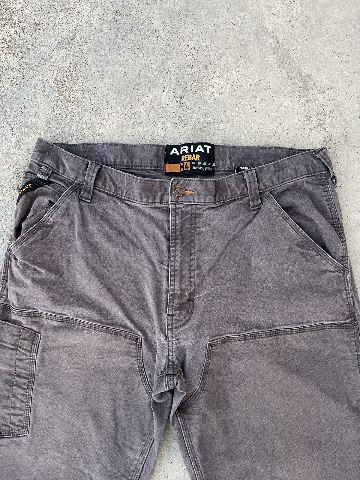 Ariat × Vintage Sunfaded Ariat Rebar Double Knee Grey Pants Size US 38 / EU 54 - 7 Thumbnail