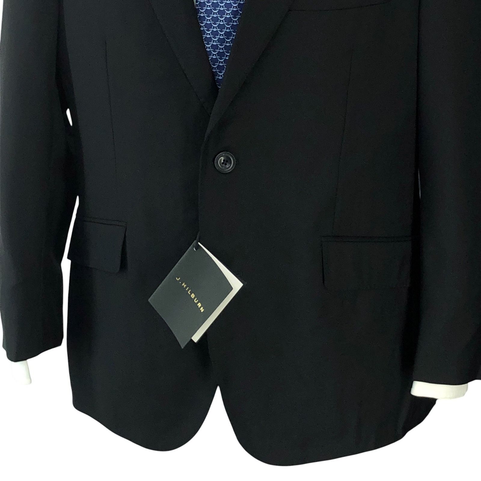 J.Hilburn J Hilburn 40S Sport Coat Blazer Revenge Super 150s Bespoke Size 40S - 3 Thumbnail