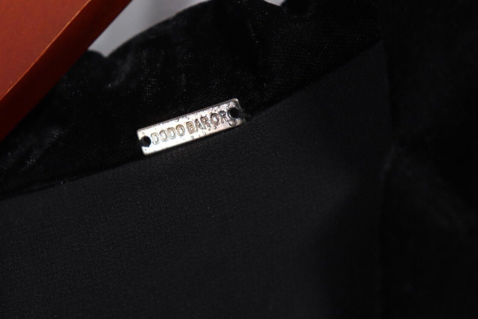 Designer Dodo Bar Or Women 42 Black Corinne Velvet Kimono Jacket Coat Size M / US 6-8 / IT 42-44 - 3 Thumbnail