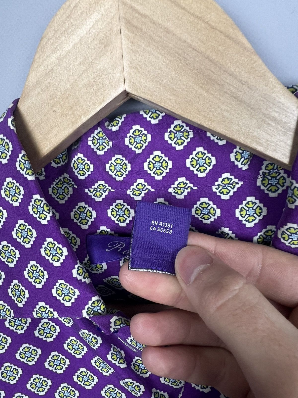 Ralph Lauren Purple Label Ralph Lauren silk Shirt geometric print Rare Size M / US 6-8 / IT 42-44 - 10 Thumbnail