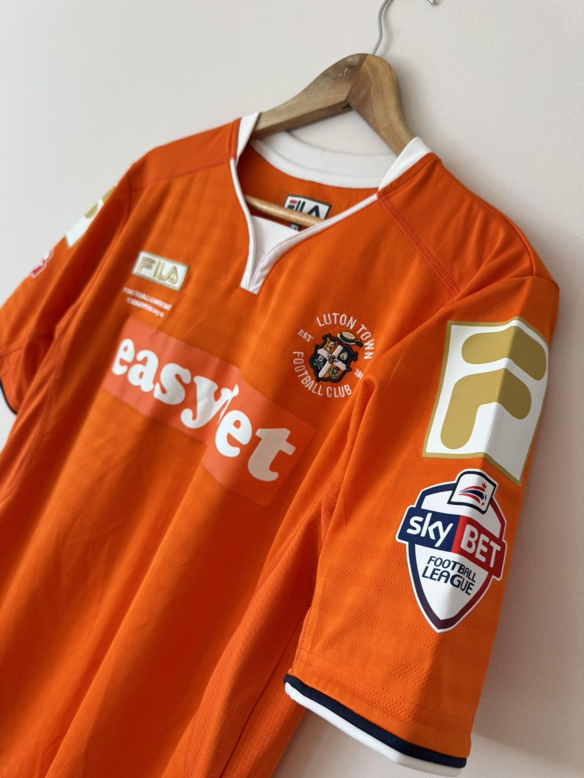 Fila McNulty #5 Luton Town 2014-2015 Home Soccer Jersey Shirt Kit Size US M / EU 48-50 / 2 - 8 Thumbnail