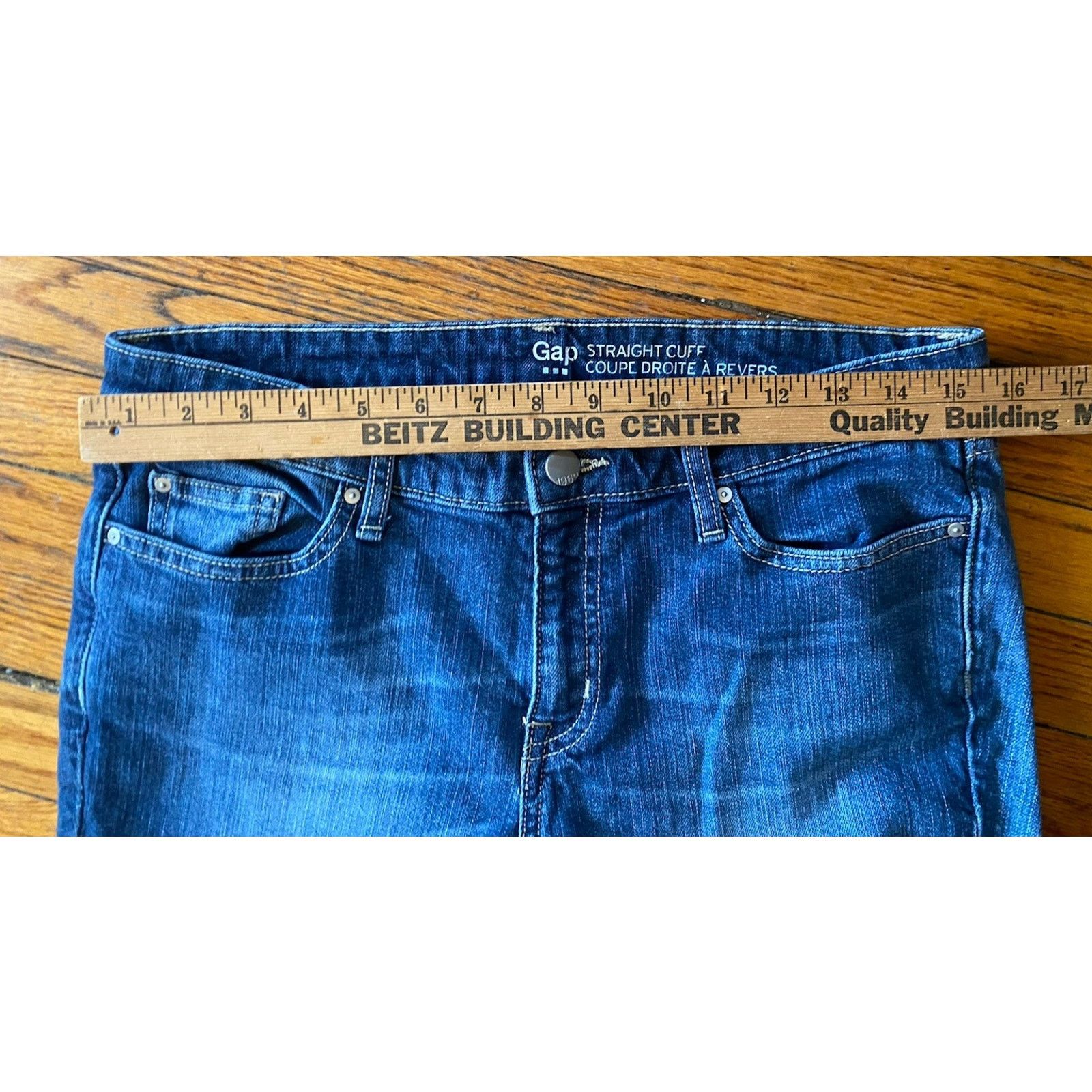 Gap GAP Straight Trending Cuff Ankle Jeans Denim Women’s 8/29 Size 30" / US 8 / IT 44 - 4 Thumbnail