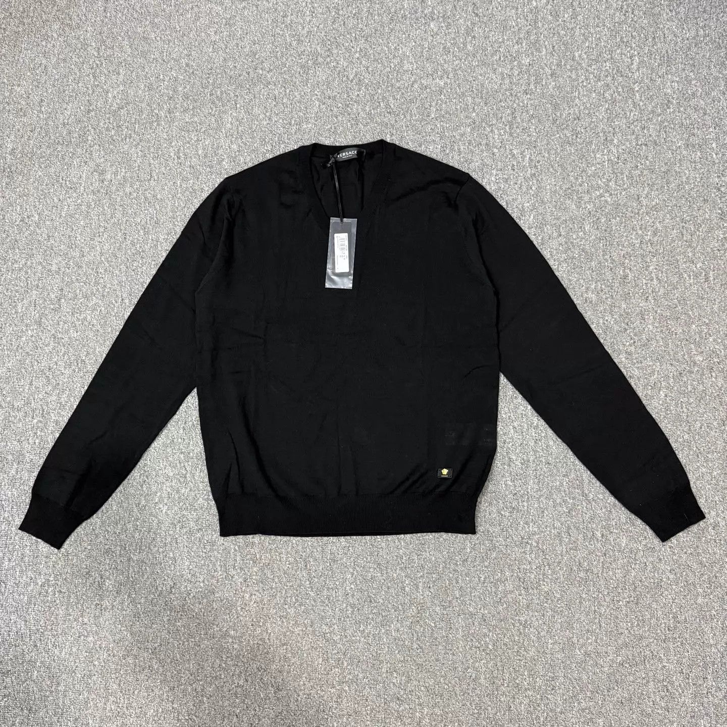Versace Versace black wool knit sweater 50 new with tags Size US M / EU 48-50 / 2 - 1 Thumbnail