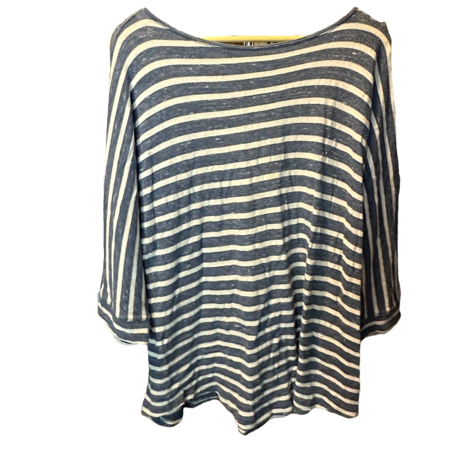 Chaps CHAPS Denim size XL Blue White Striped Pullover 3/4 Sleeve Size XL / US 12-14 / IT 48-50 - 2 Thumbnail
