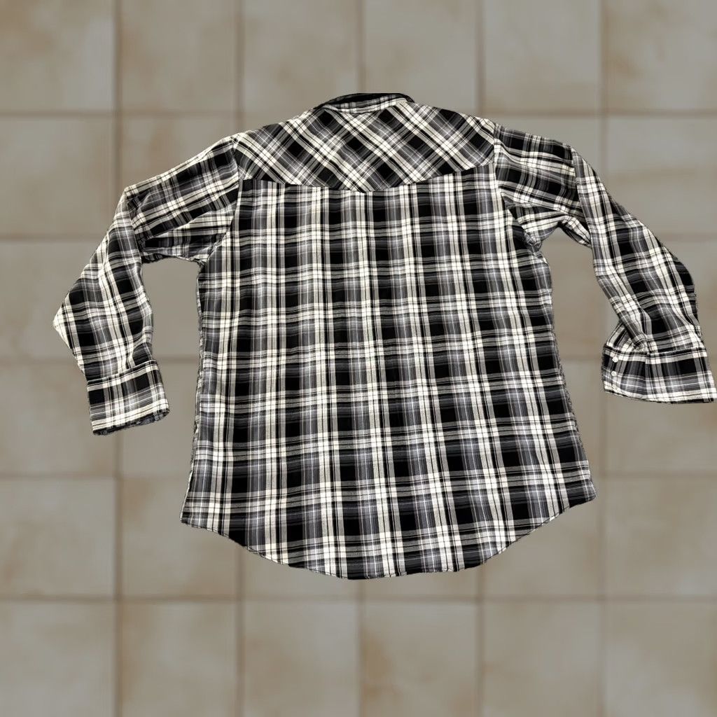 Vintage Ely Cattleman Button-Up Shirt Mens L Black Plaid Western Snap Button-up Shirt Mens Large Black plaid Western Pearl snap Size US L / EU 52-54 / 3 - 1 Thumbnail