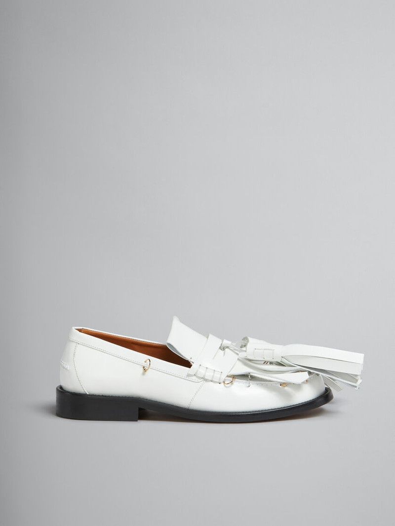 Marni o1w1db11225 Leather Loafers in White Size US 9 / IT 39 - 1 Thumbnail