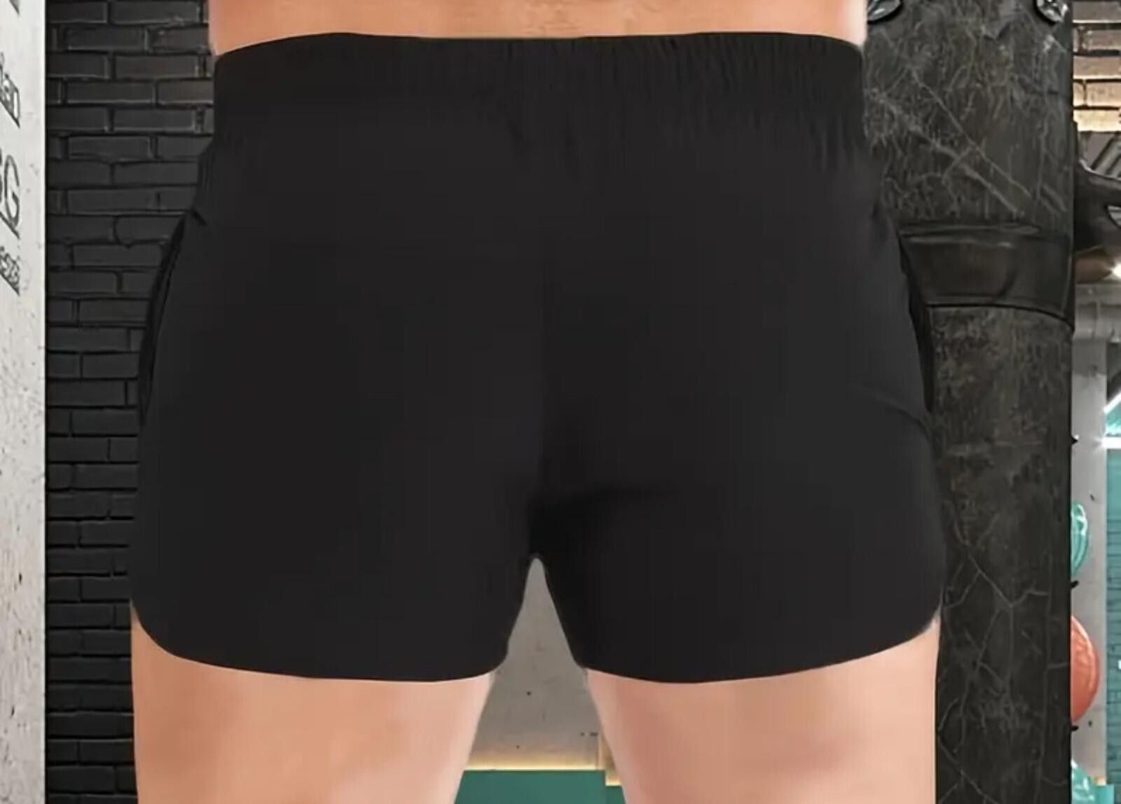 The Unbranded Brand Solid Athletic Shorts Men's Drawstring Slim Fit Sports Size US 34 / EU 50 - 2 Thumbnail