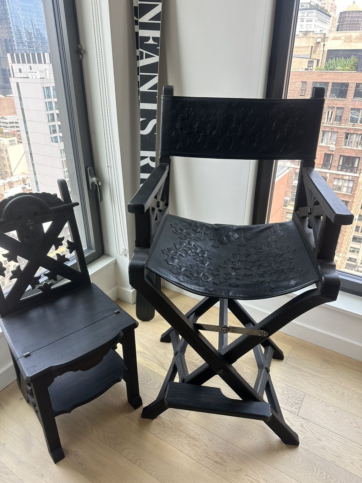 Chrome Hearts CHROME HEARTS MOVIE STAR PRODUCER EBONY CROSS PATCH CHAIR Size ONE SIZE - 8 Thumbnail
