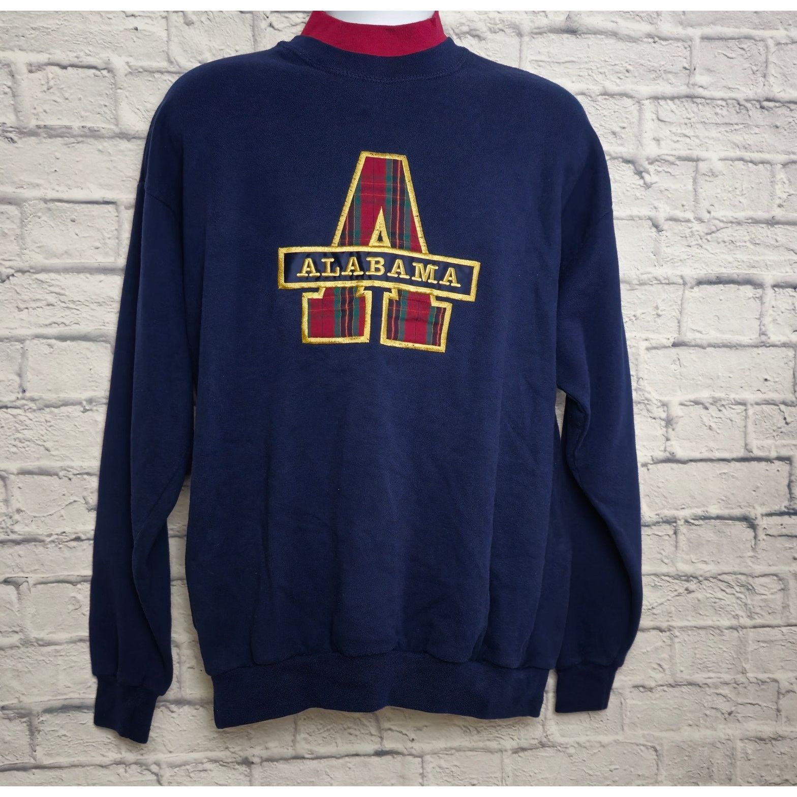 Vintage Vtg Alabama Sweatshirt XL by Santee Navy Red Made in USA Size XL / US 12-14 / IT 48-50 - 1 Thumbnail