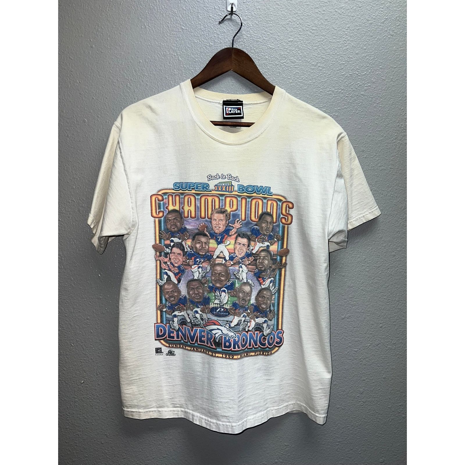 Pro Player Vintage Denver Broncos Caricature Shirt Super Bowl 90s Tee M Size US M / EU 48-50 / 2 - 1 Thumbnail