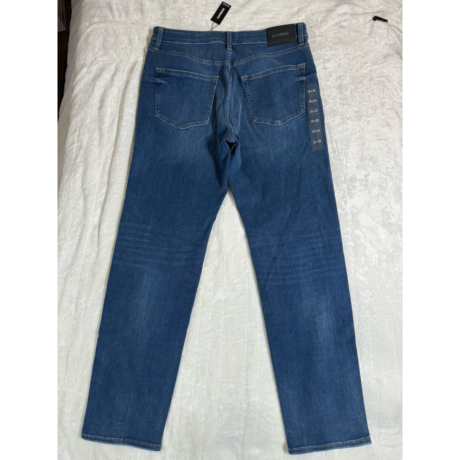 Express Express Athletic Slim Dark Wash Stretch Jeans Men’s 33 x 32 Size US 33 - 2 Thumbnail