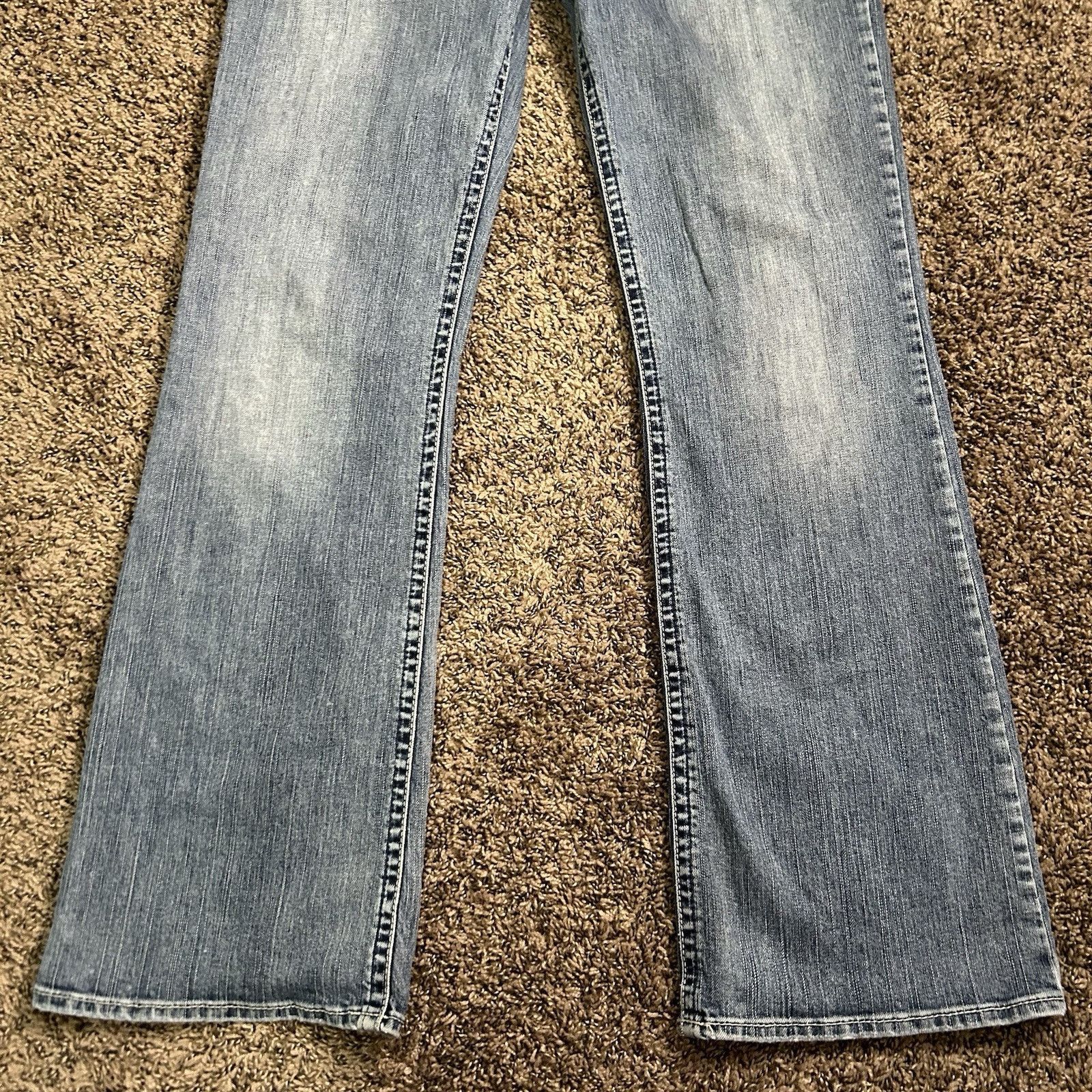 Silver Jeans Co. Silver Jeans Tina Western Glove Works Blue Jeans Size 31x33 Size 31" - 2 Thumbnail