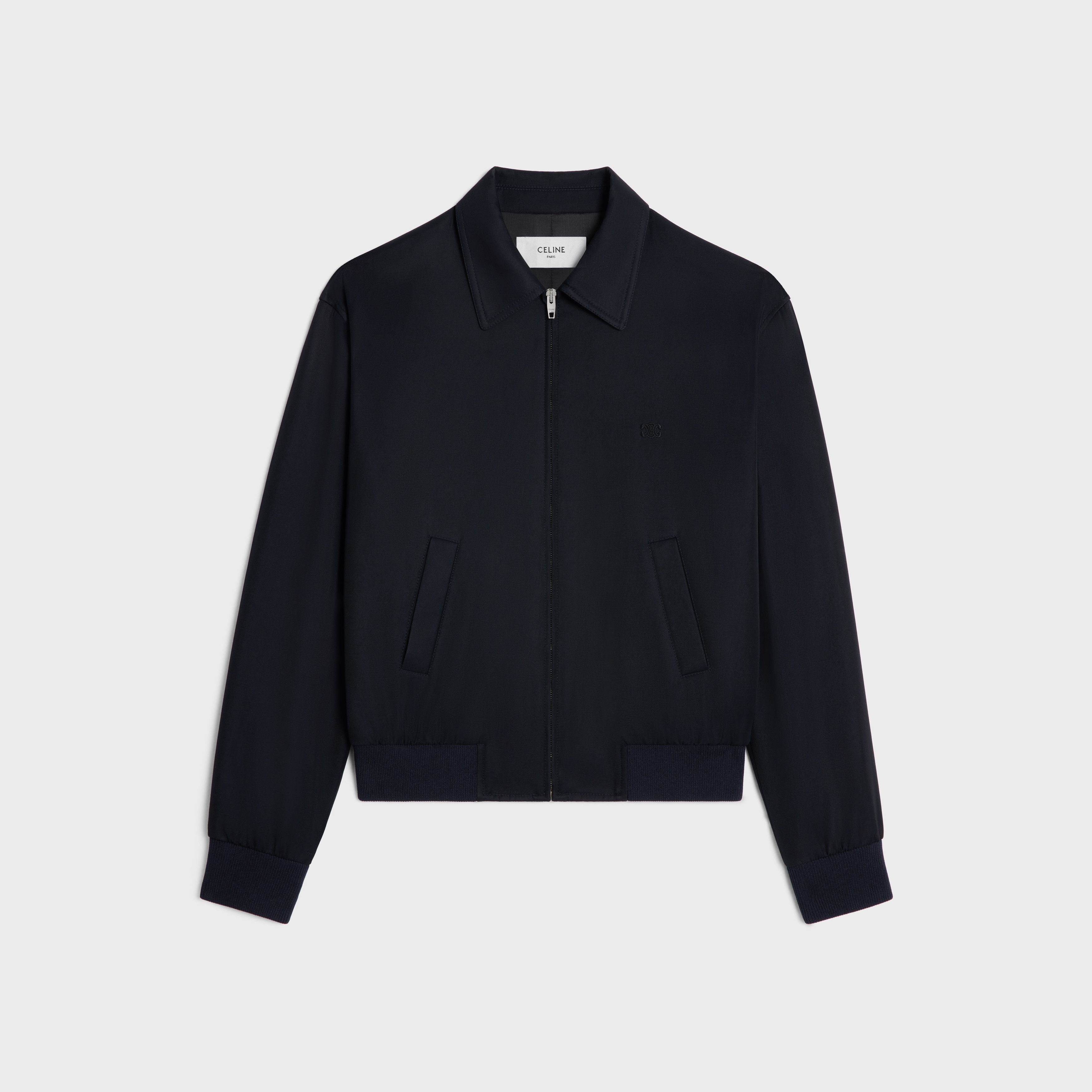 Celine o1bcso1str0925 2W47B585X Triomphe Blouson Jacket in Navy Size US M / EU 48-50 / 2 - 1 Thumbnail