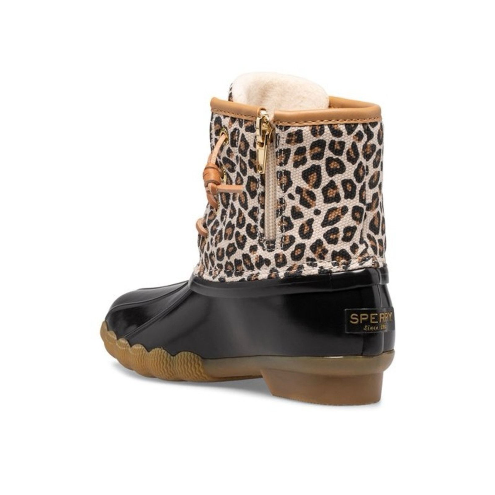 Sperry Sperry Black and Tan Winter Rain Boots Size US 5 / IT 35 - 2 Thumbnail