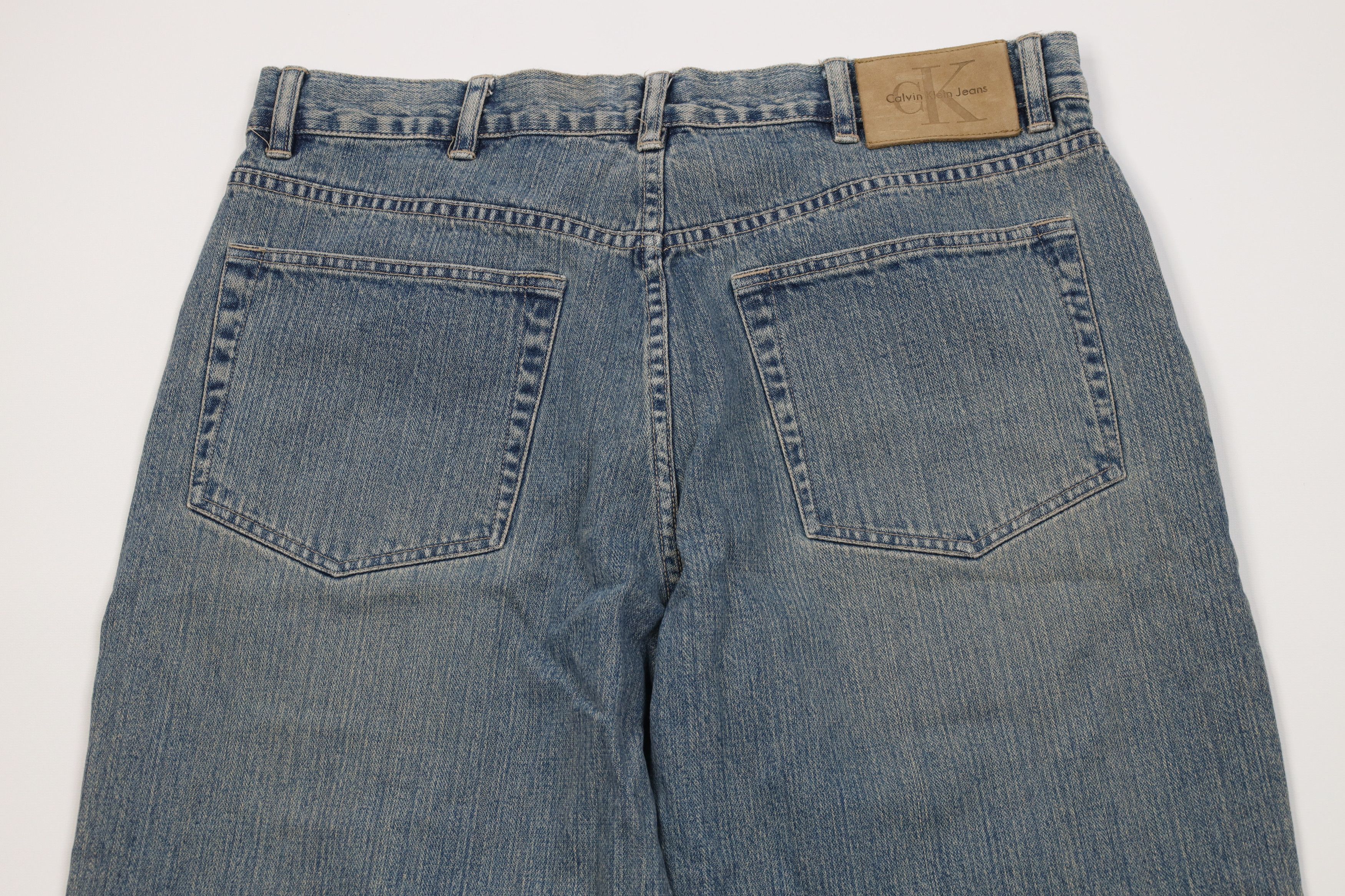 Calvin Klein Vintage 90s Y2K Calvin Klein Baggy Wide Leg Denim Jeans Blue Size US 36 / EU 52 - 10 Thumbnail