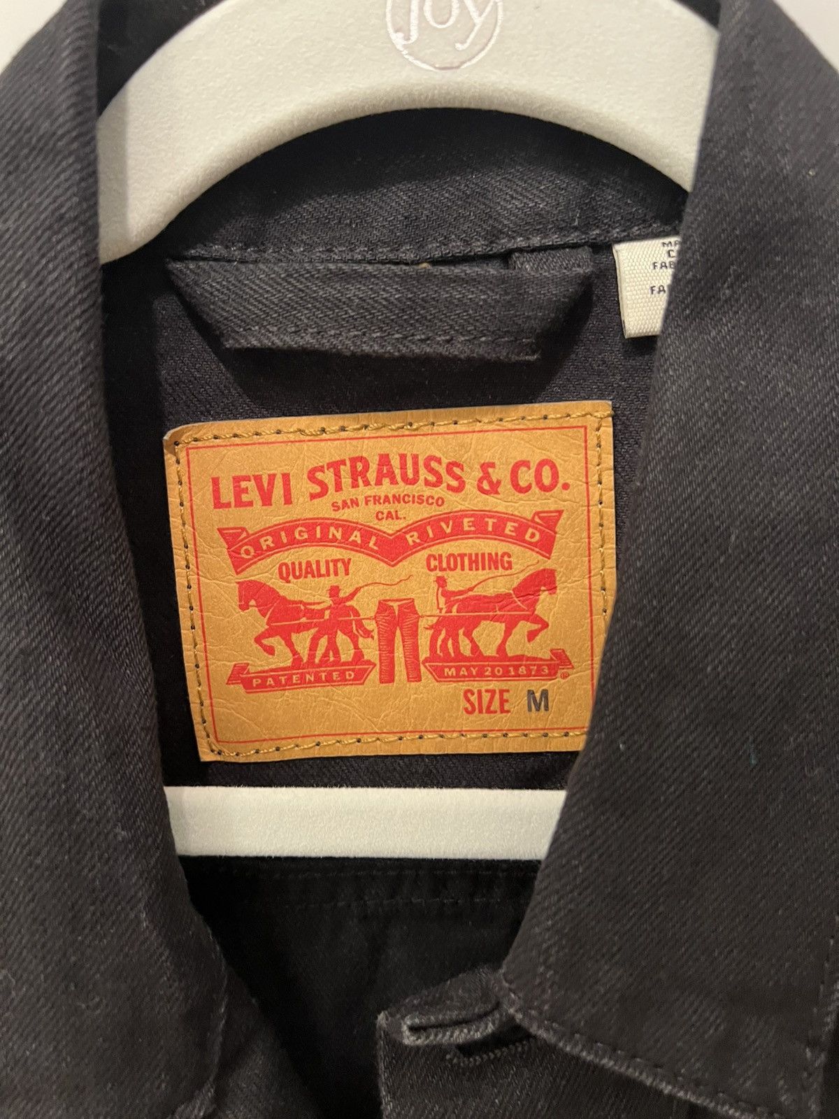 Levi's Levis jean jacket black denim Size US M / EU 48-50 / 2 - 2 Thumbnail