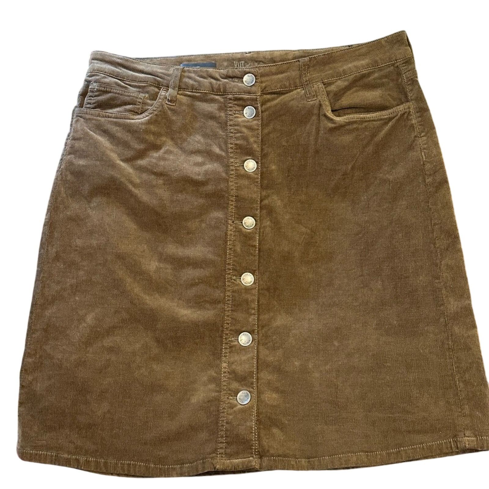 Other KUT from the Kloth Corduroy A-Line Button-Front Skirt Size 34" / US 12 / IT 48 - 1 Thumbnail